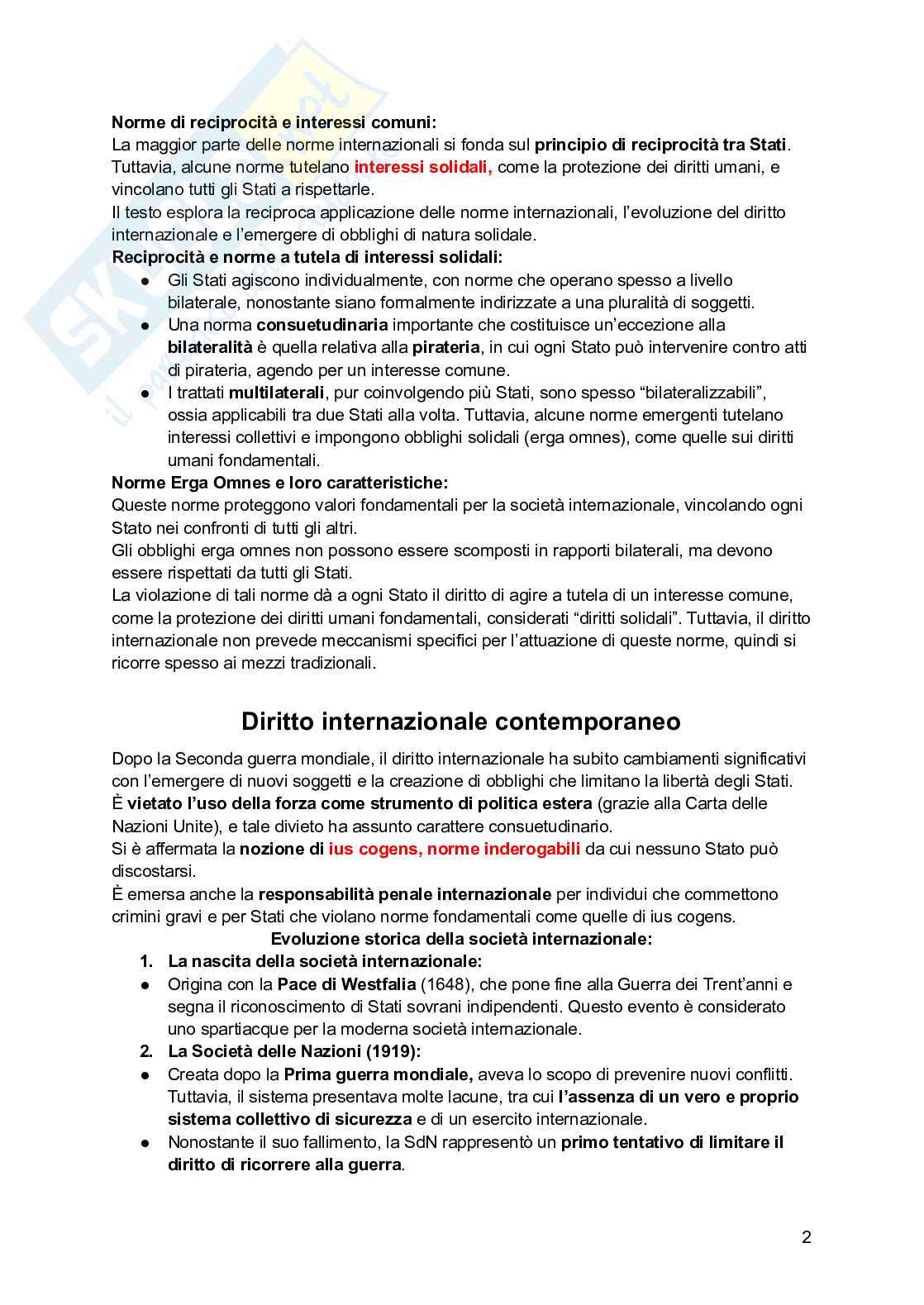 Riassunto esame Diritto internazionale, Prof. Carpanelli Elena, libro consigliato Manuale diritto internazionale , Cassese Pag. 2