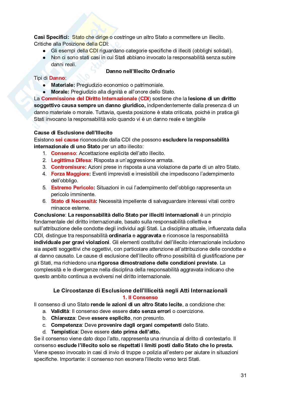 Riassunto esame Diritto internazionale, Prof. Carpanelli Elena, libro consigliato Manuale diritto internazionale , Cassese Pag. 31