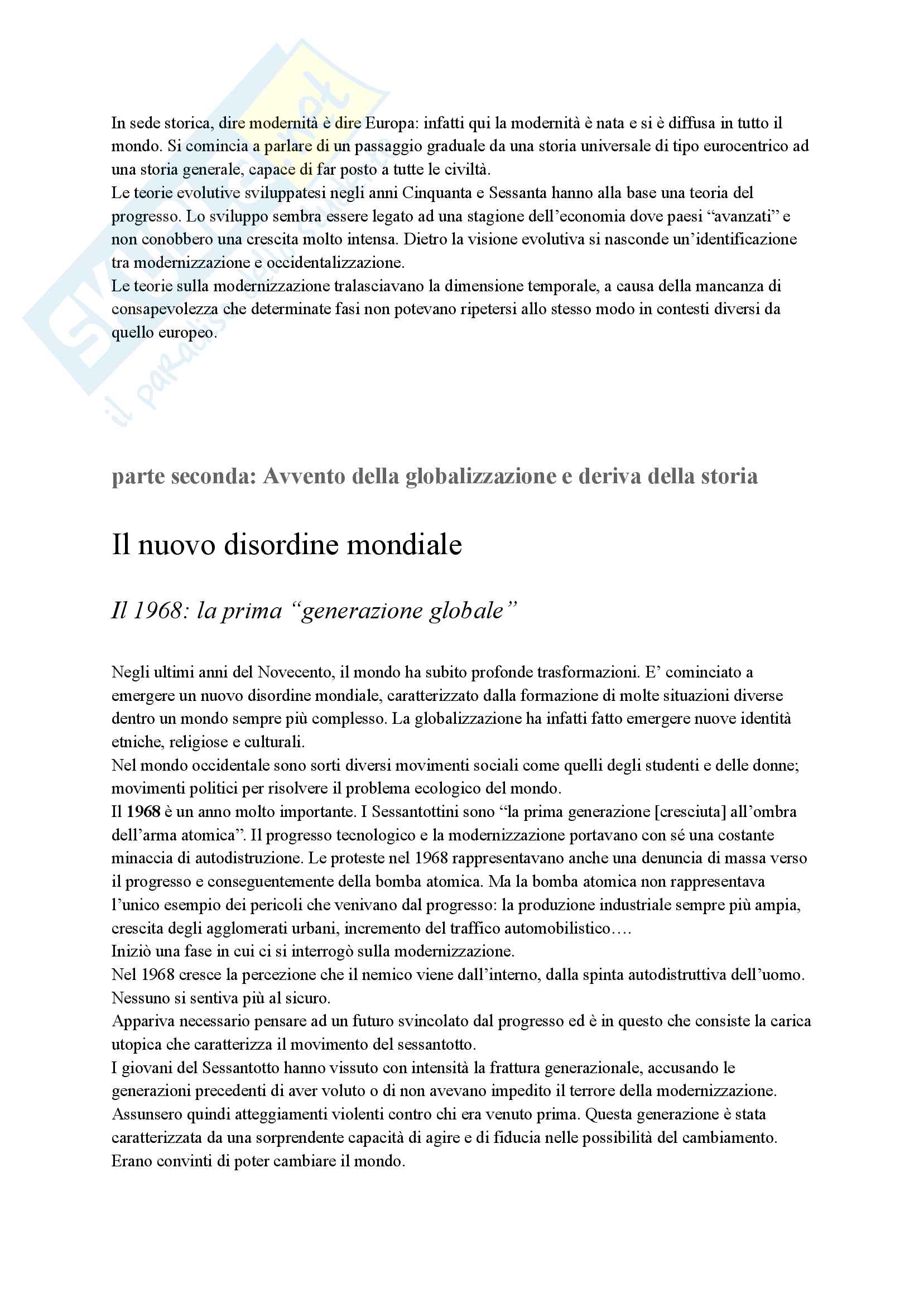 Riassunto per esame Istituzioni di Storia Contemporanea, prof.Roccucci-Merlo, libro consigliato Storia e globalizzazione Pag. 6