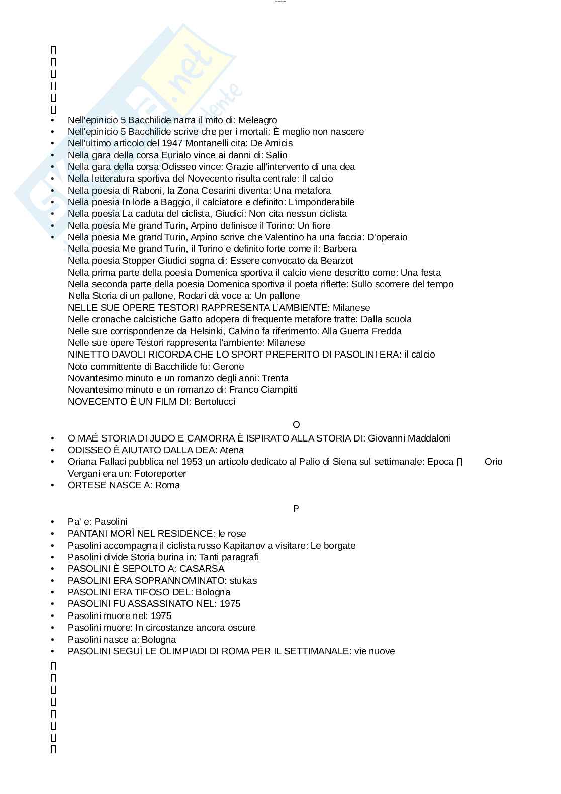 Paniere esame Letteratura e sport Pag. 16