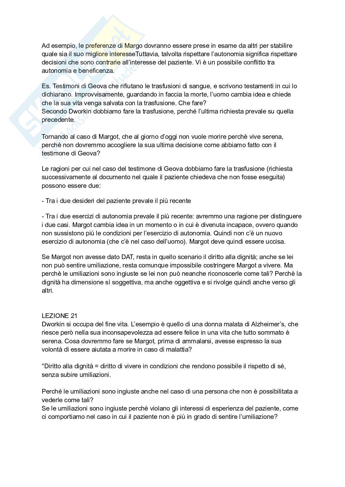 Riassunto esame Bioetica, Prof. Vantin Serena, libro consigliato Le metamorfosi della responsabilità , Vantin Pag. 41