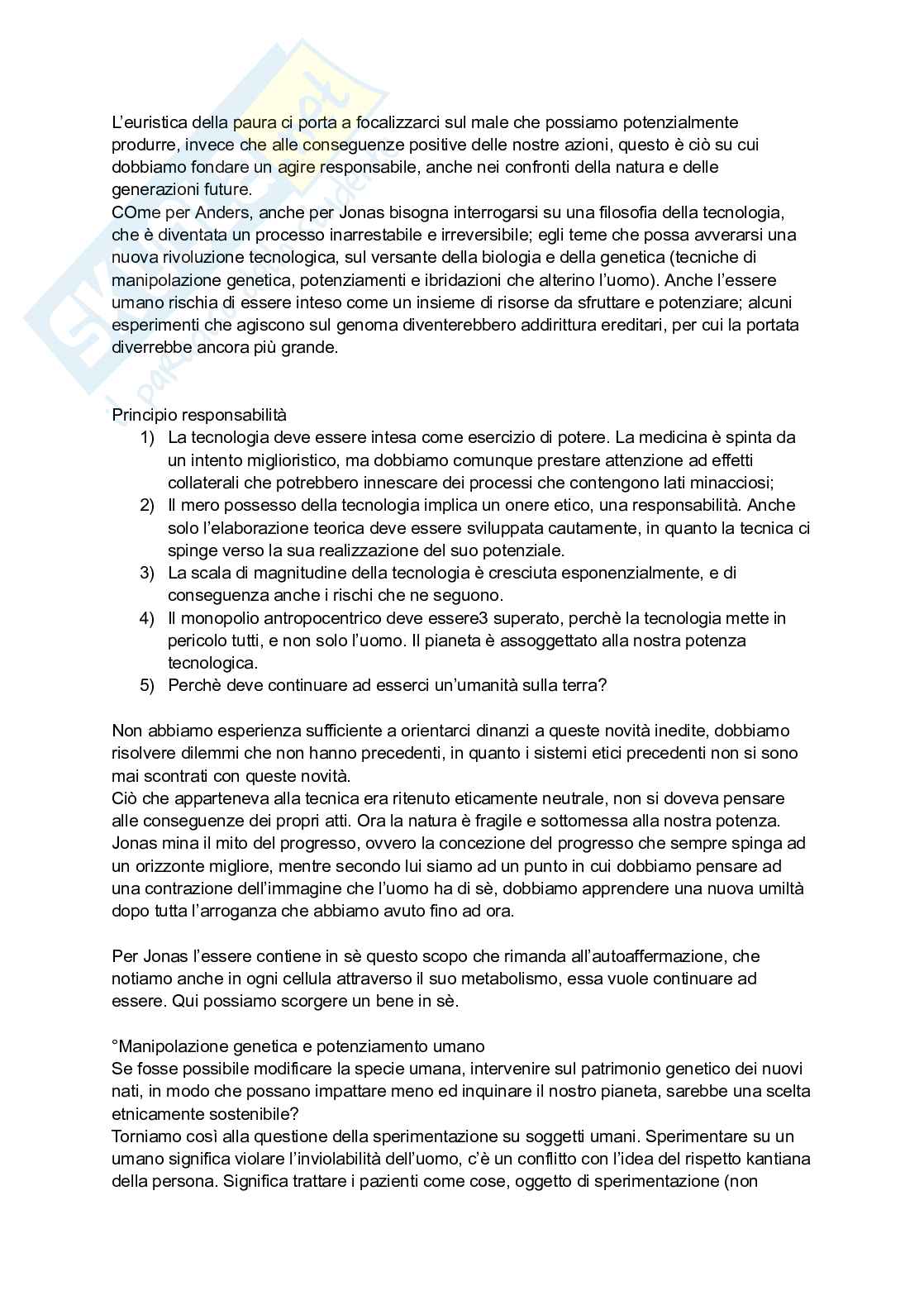 Riassunto esame Bioetica, Prof. Vantin Serena, libro consigliato Le metamorfosi della responsabilità , Vantin Pag. 51