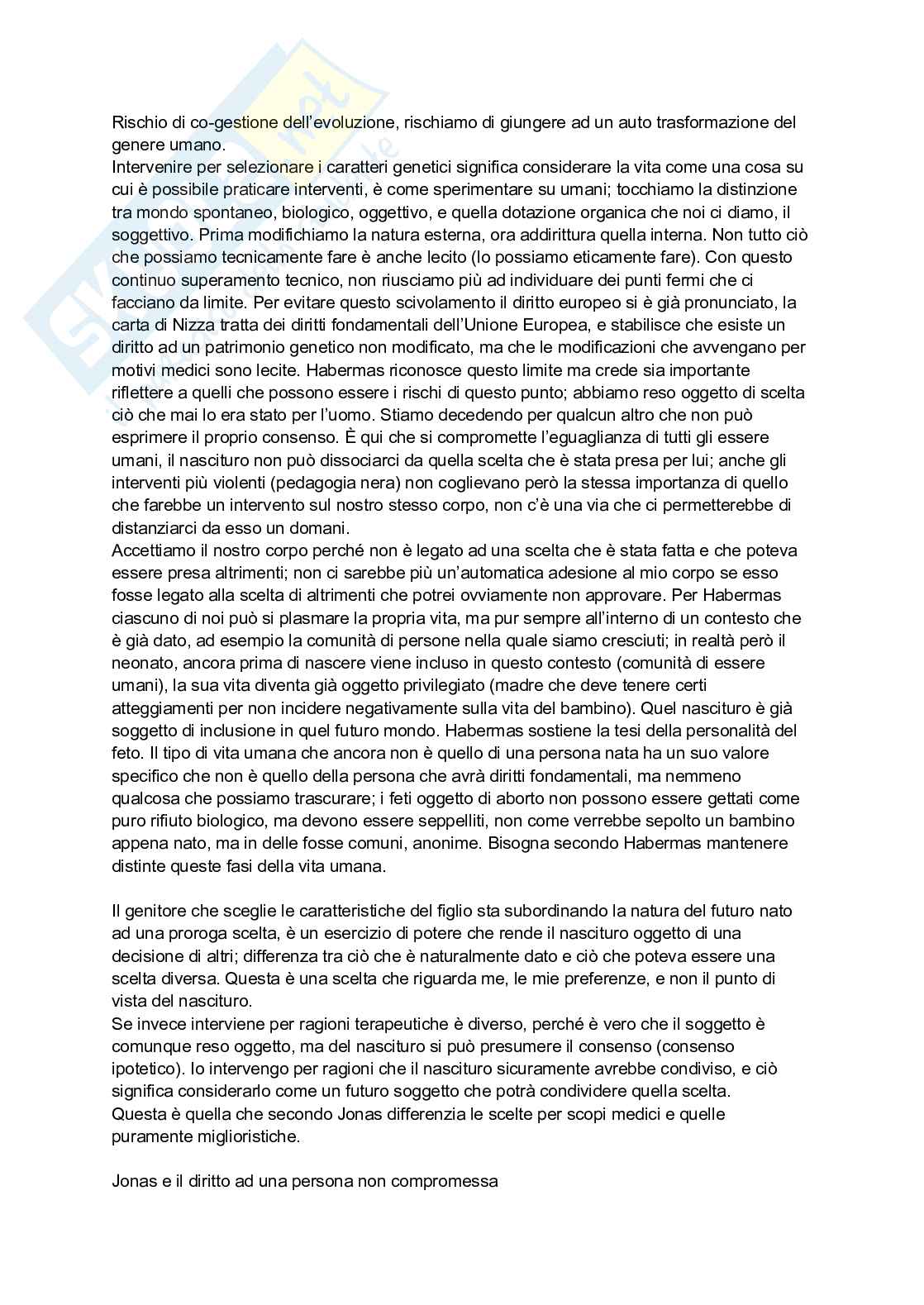 Riassunto esame Bioetica, Prof. Vantin Serena, libro consigliato Le metamorfosi della responsabilità , Vantin Pag. 56