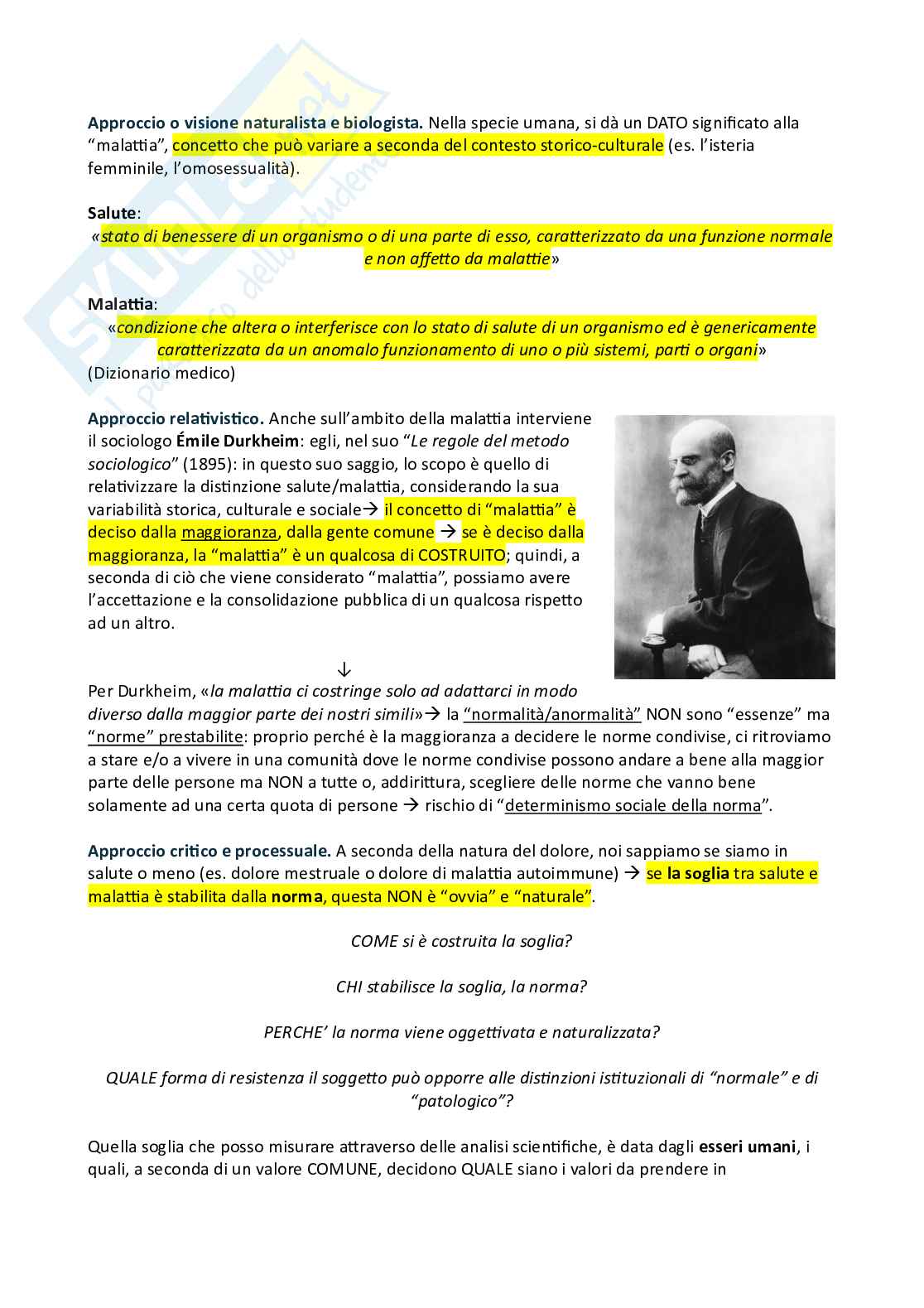 Antropologia culturale: la biomedicina, la salute, la medicina popolare Pag. 26