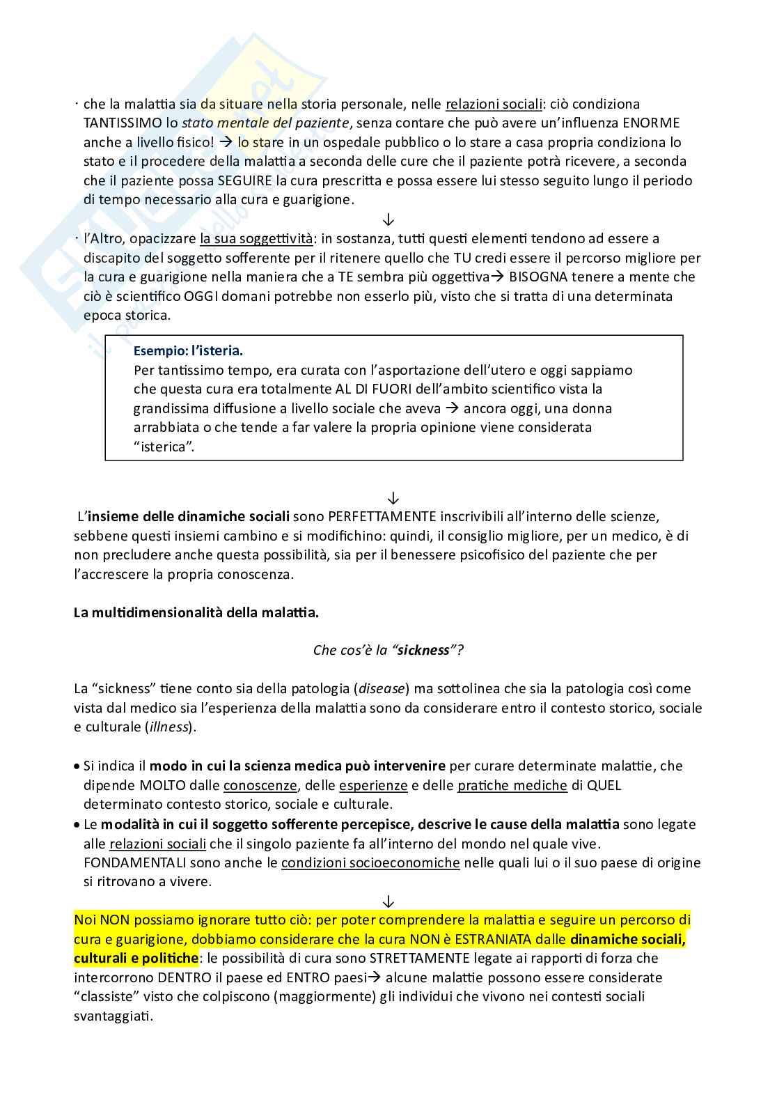 Antropologia culturale: la biomedicina, la salute, la medicina popolare Pag. 31