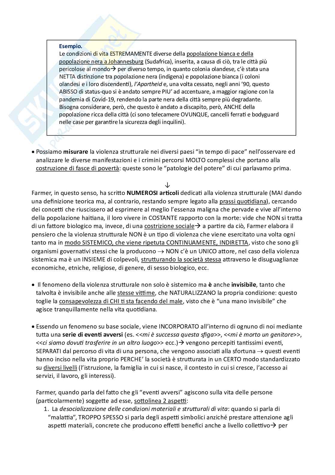 Antropologia culturale: la biomedicina, la salute, la medicina popolare Pag. 41