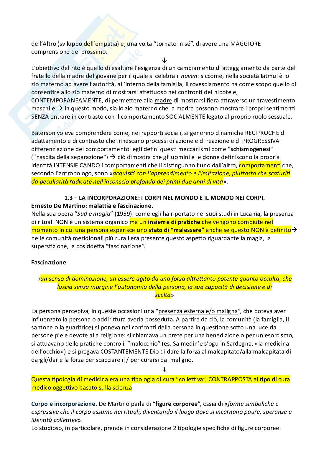 Antropologia culturale: la biomedicina, la salute, la medicina popolare Pag. 6