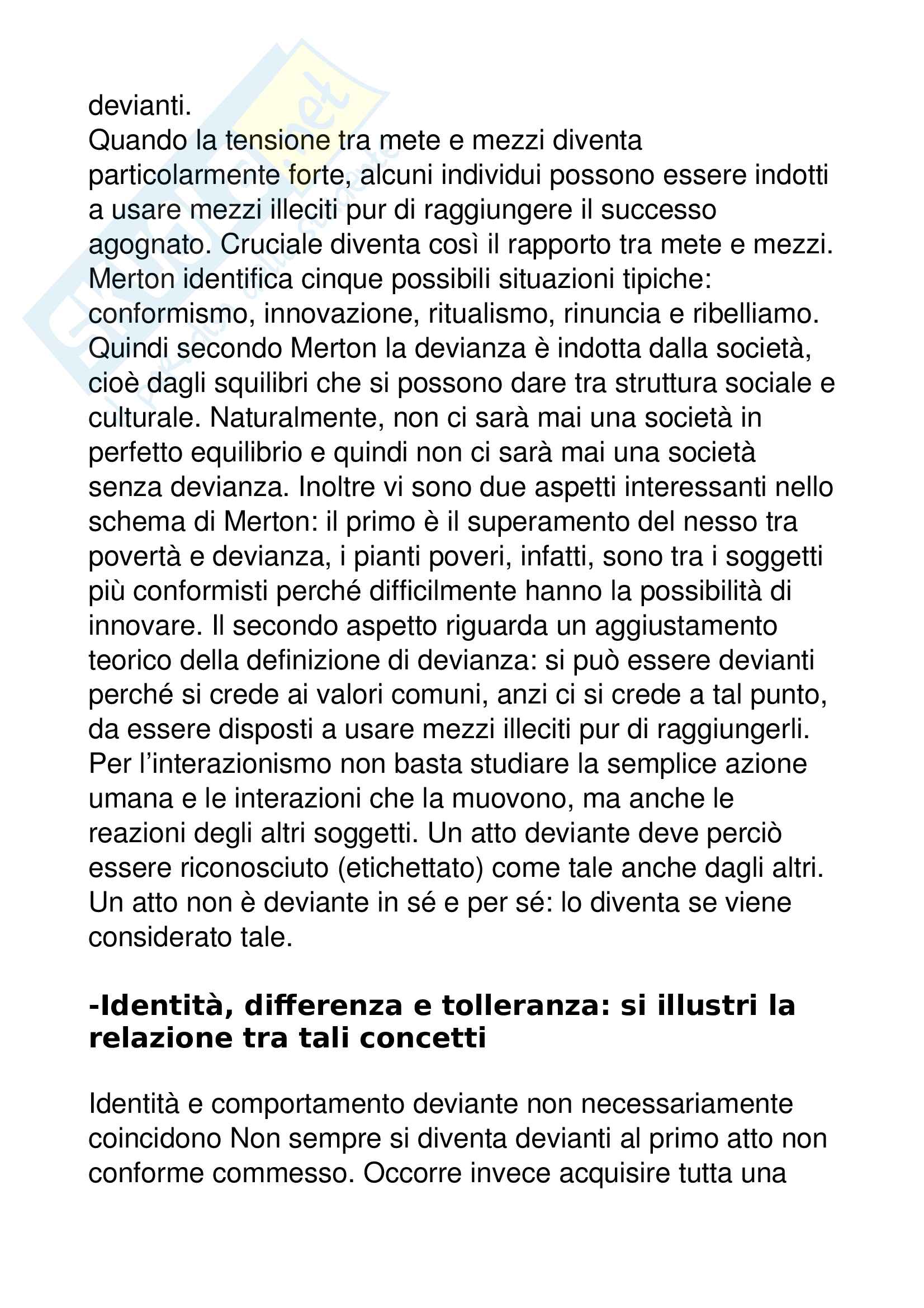 Riassunto esame, prof.Camozzi, libro consigliato Sociologia Problemi, teorie, intrecci storici. Pag. 26