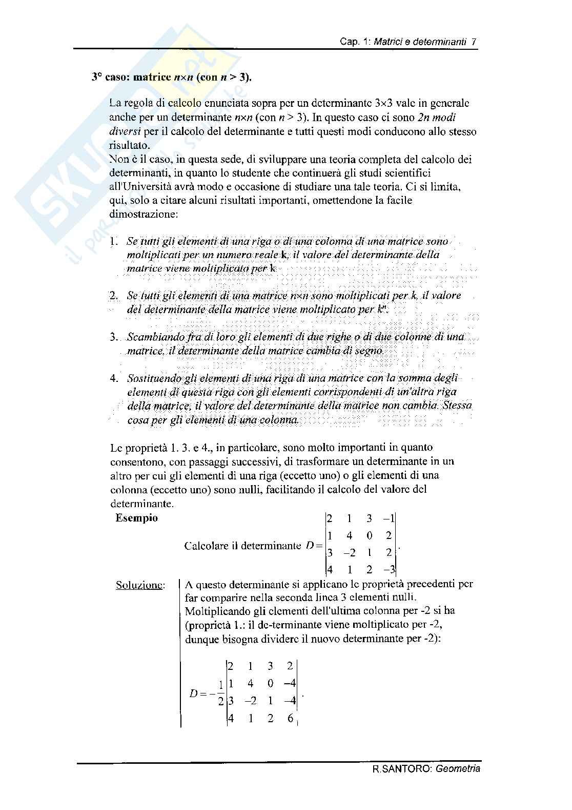 Matrici e determinanti Pag. 11