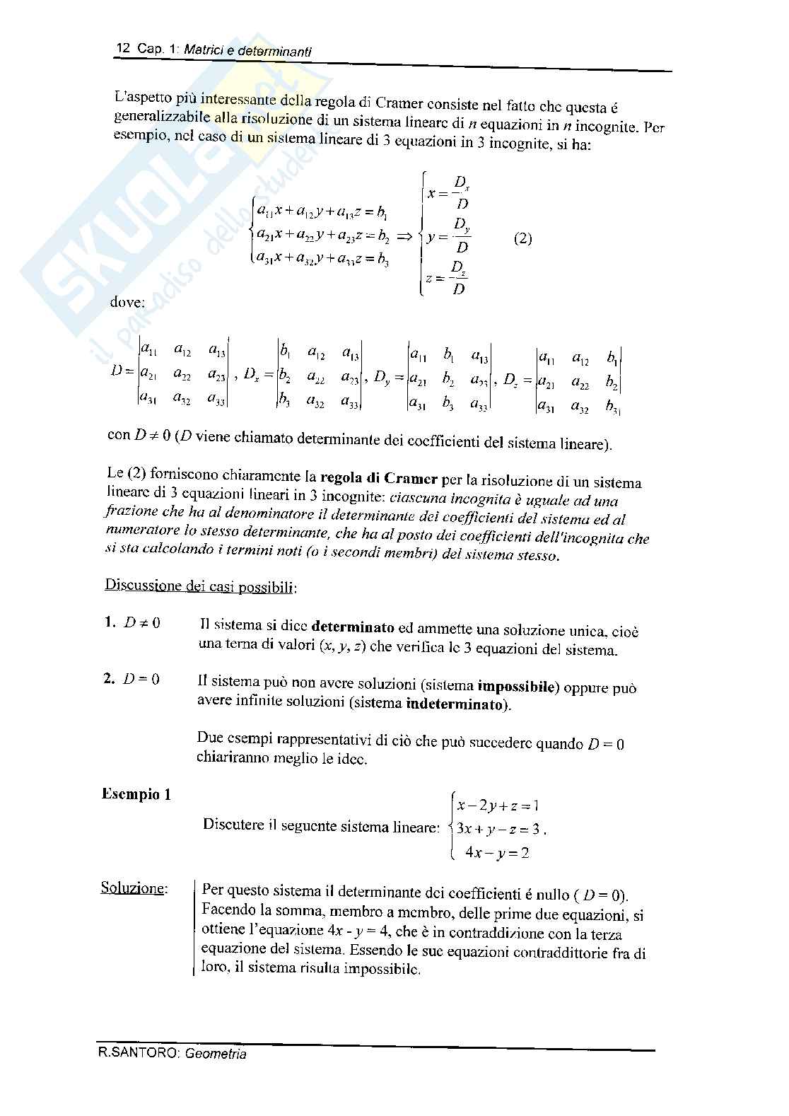 Matrici e determinanti Pag. 16