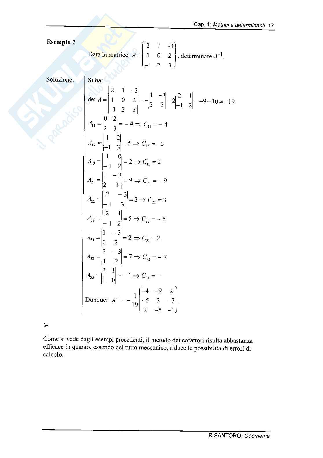 Matrici e determinanti Pag. 21