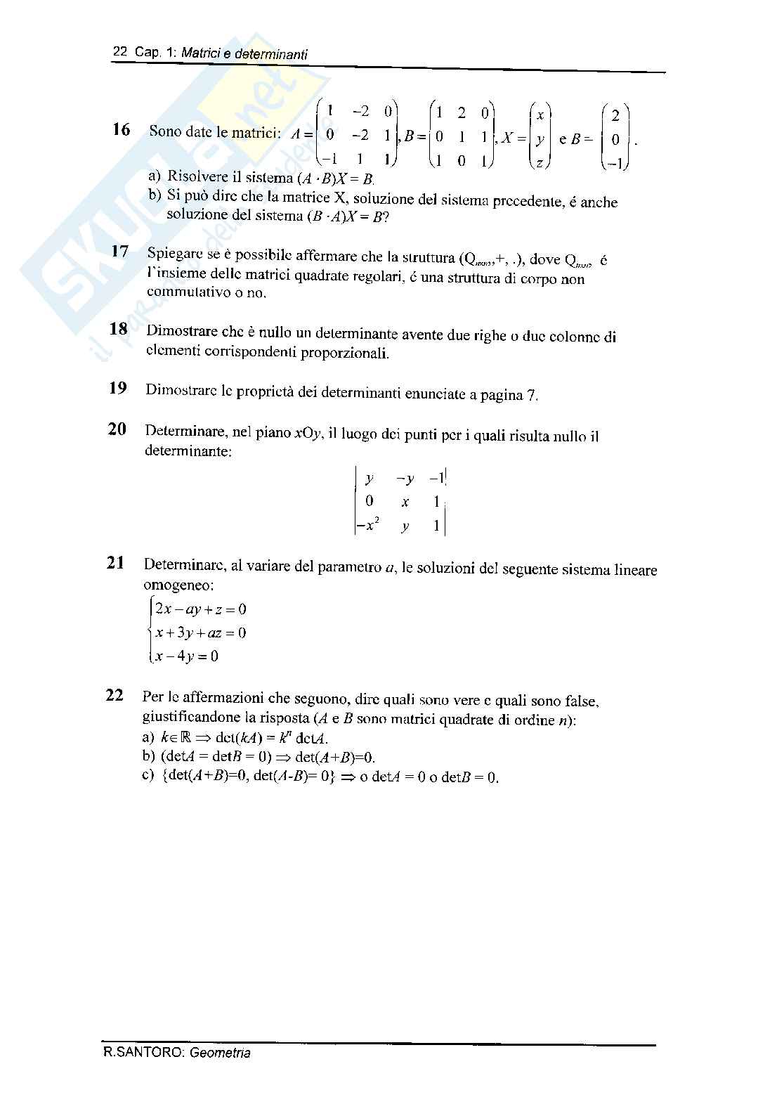 Matrici e determinanti Pag. 26