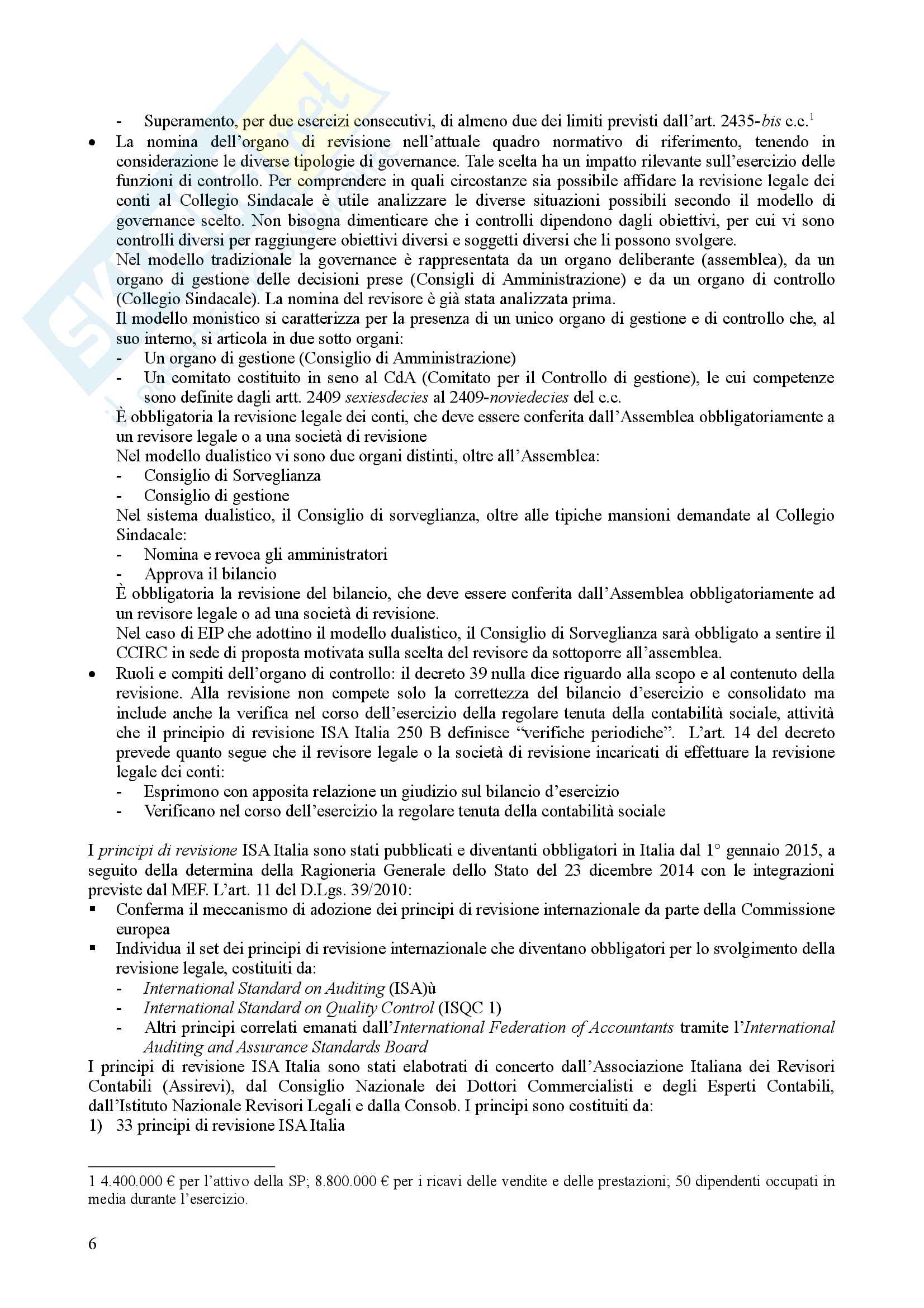 Appunti Revisione Aziendale Pag. 6