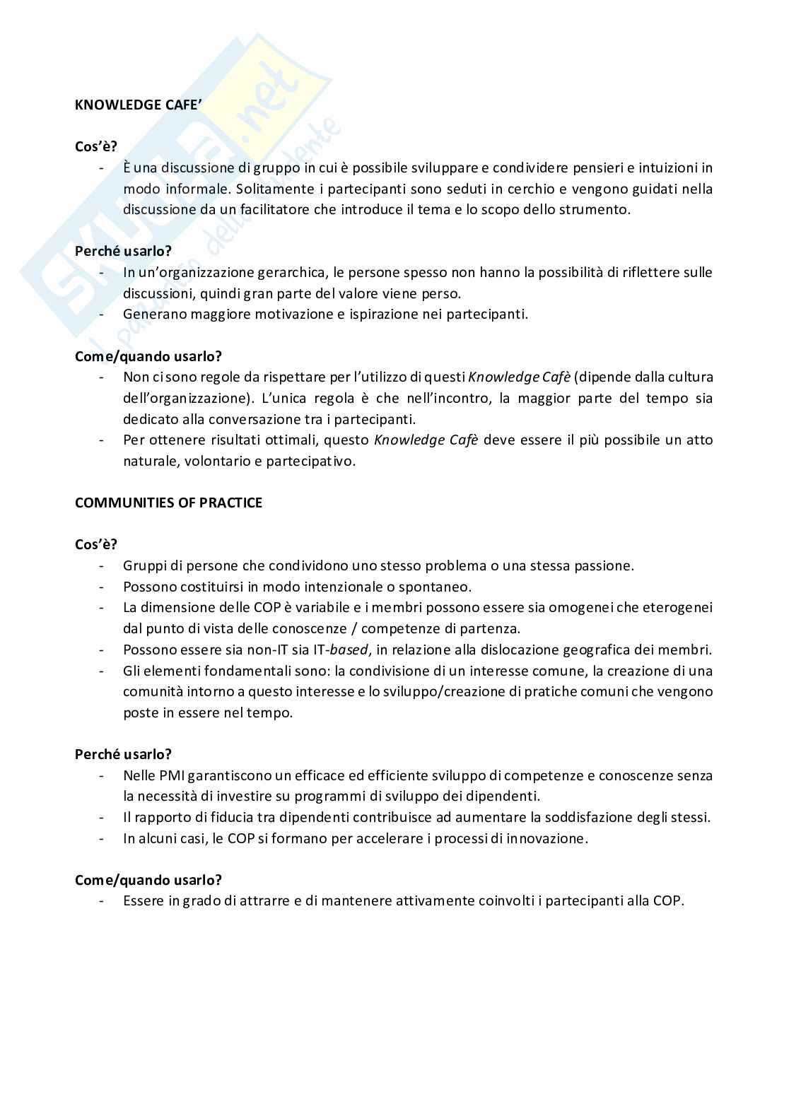 Knowledge management - Appunti Pag. 51