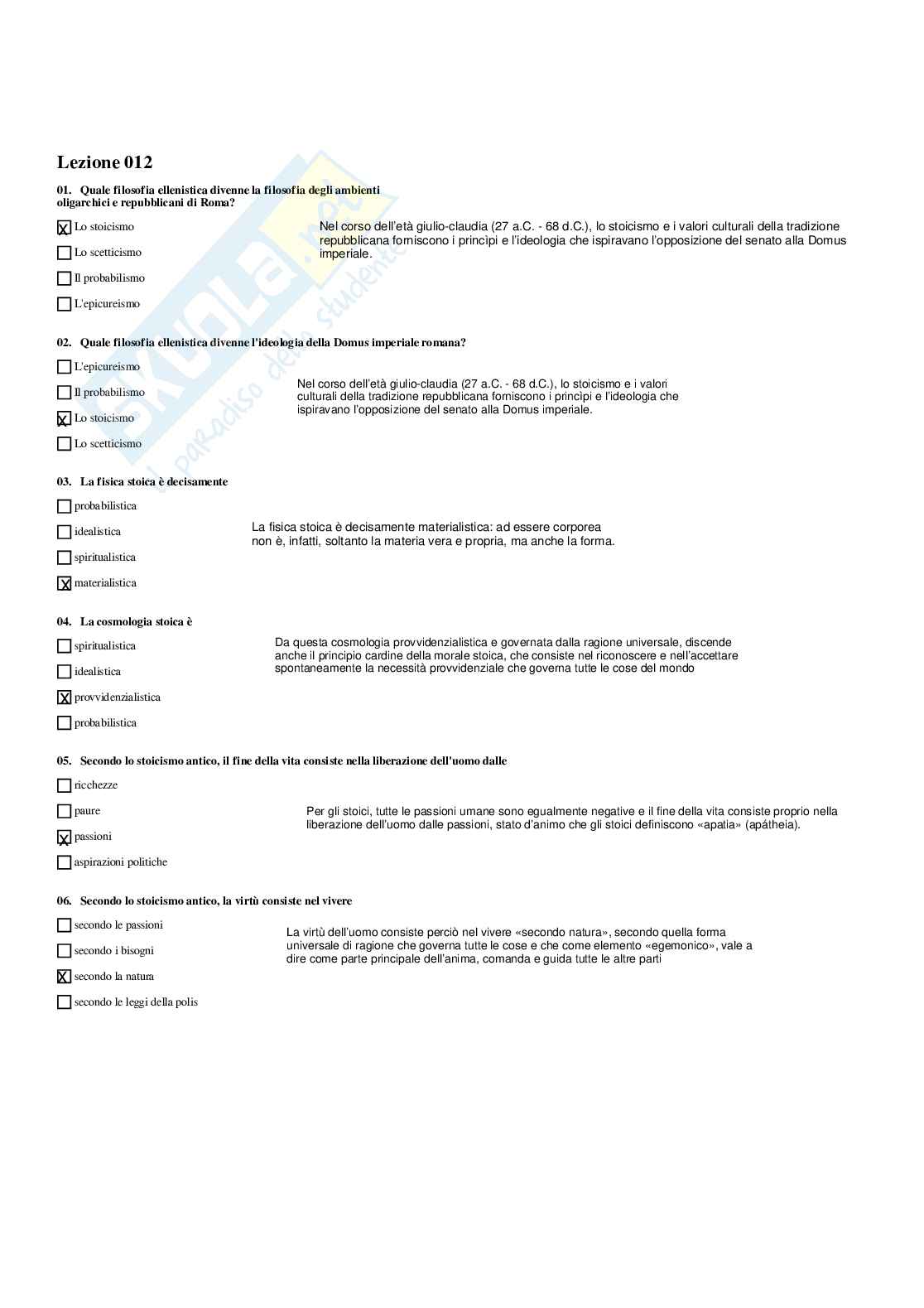 Paniere Storia della filosofia - Risposte multiple - aggiornato (2026) Pag. 16