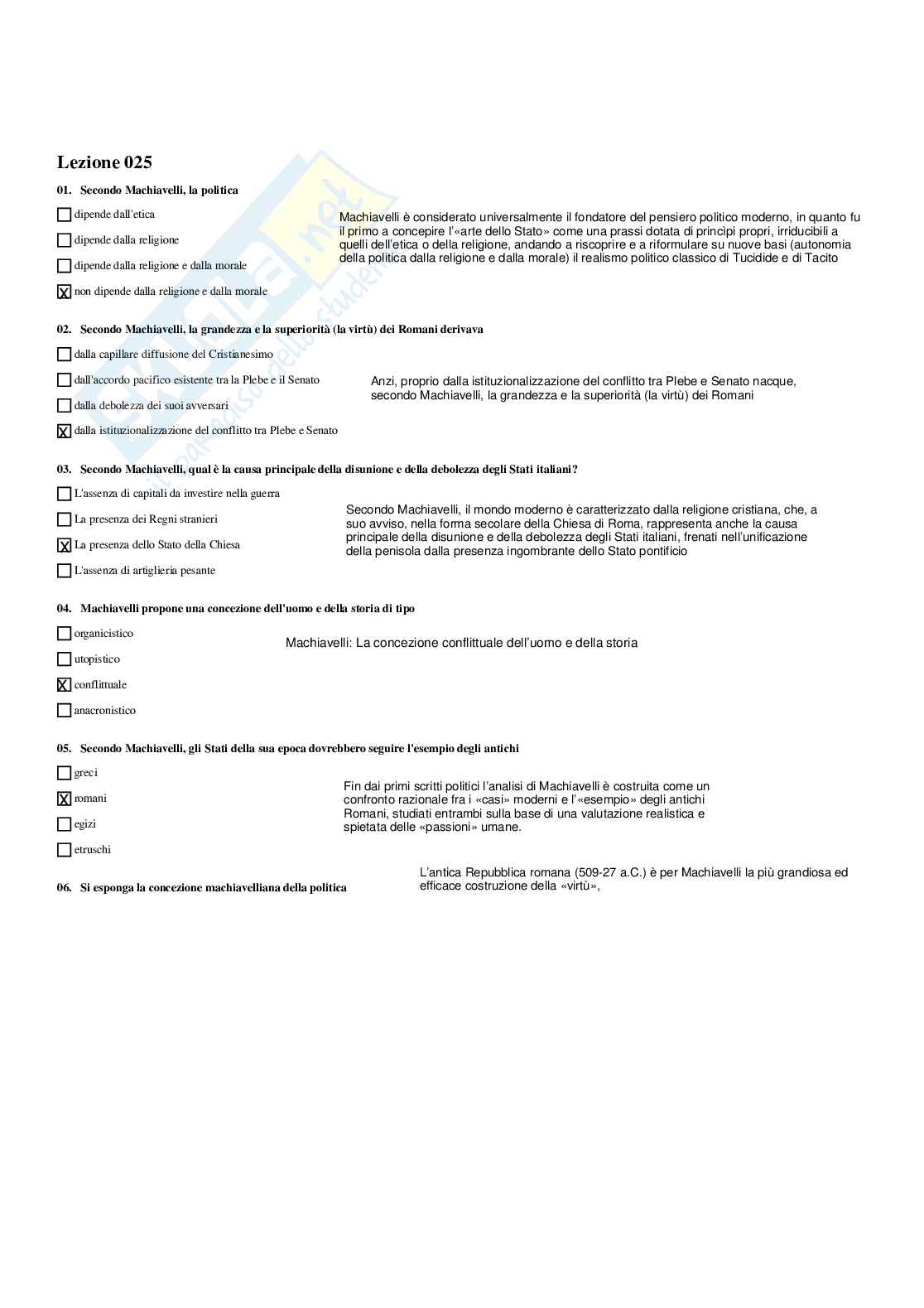 Paniere Storia della filosofia - Risposte multiple - aggiornato (2026) Pag. 31