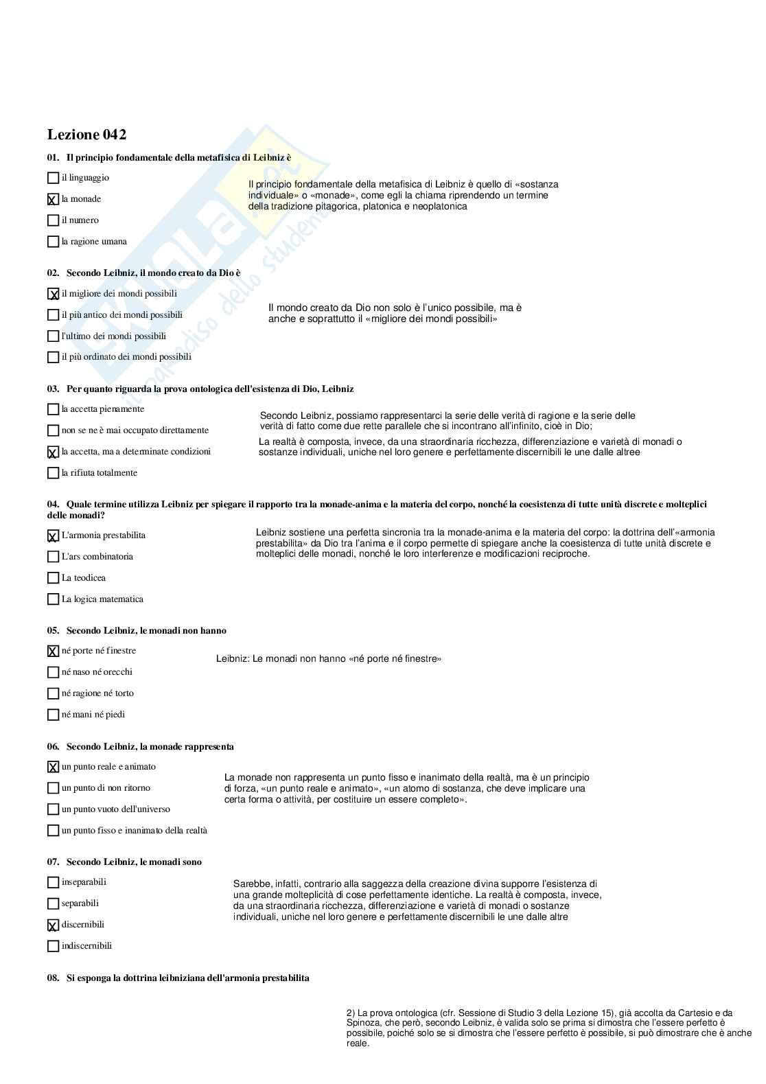 Paniere Storia della filosofia - Risposte multiple - aggiornato (2026) Pag. 51