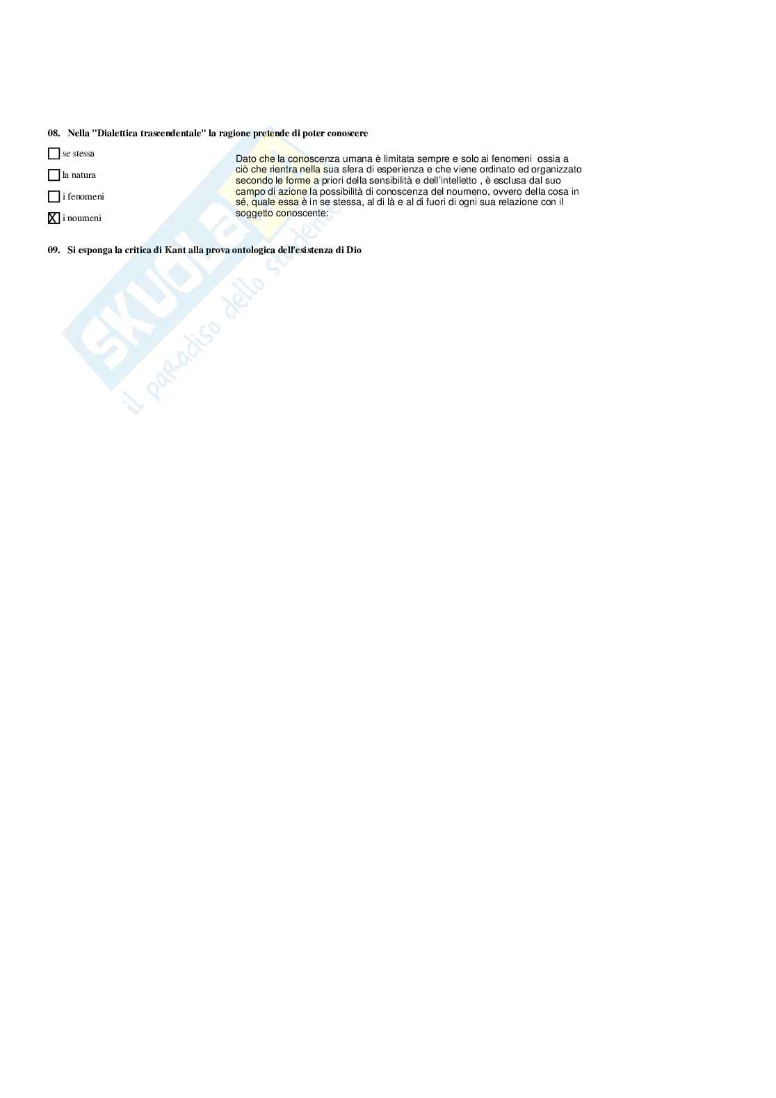 Paniere Storia della filosofia - Risposte multiple - aggiornato (2026) Pag. 66