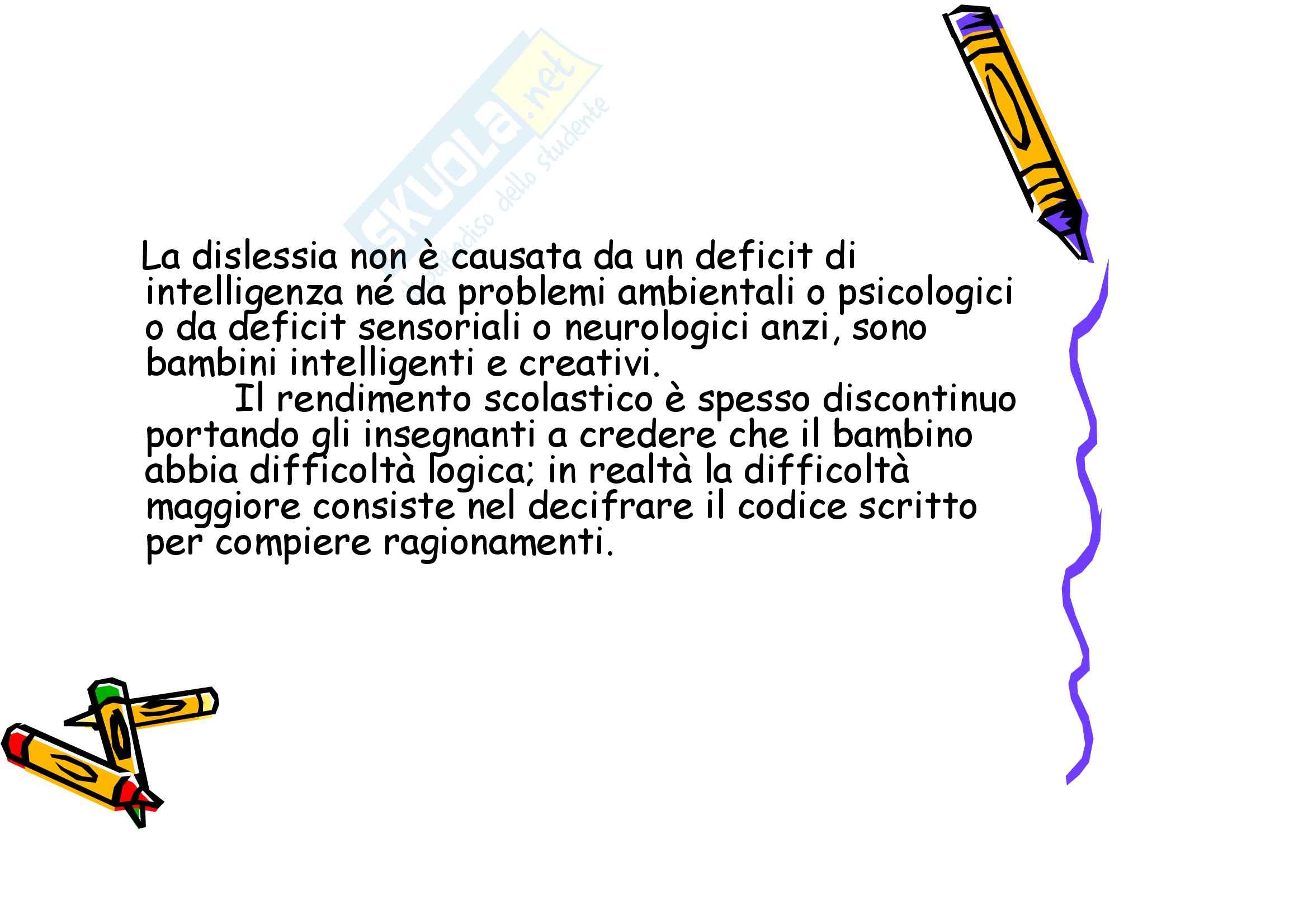 Psicologia clinica dello sviluppo – Dislessia Pag. 6