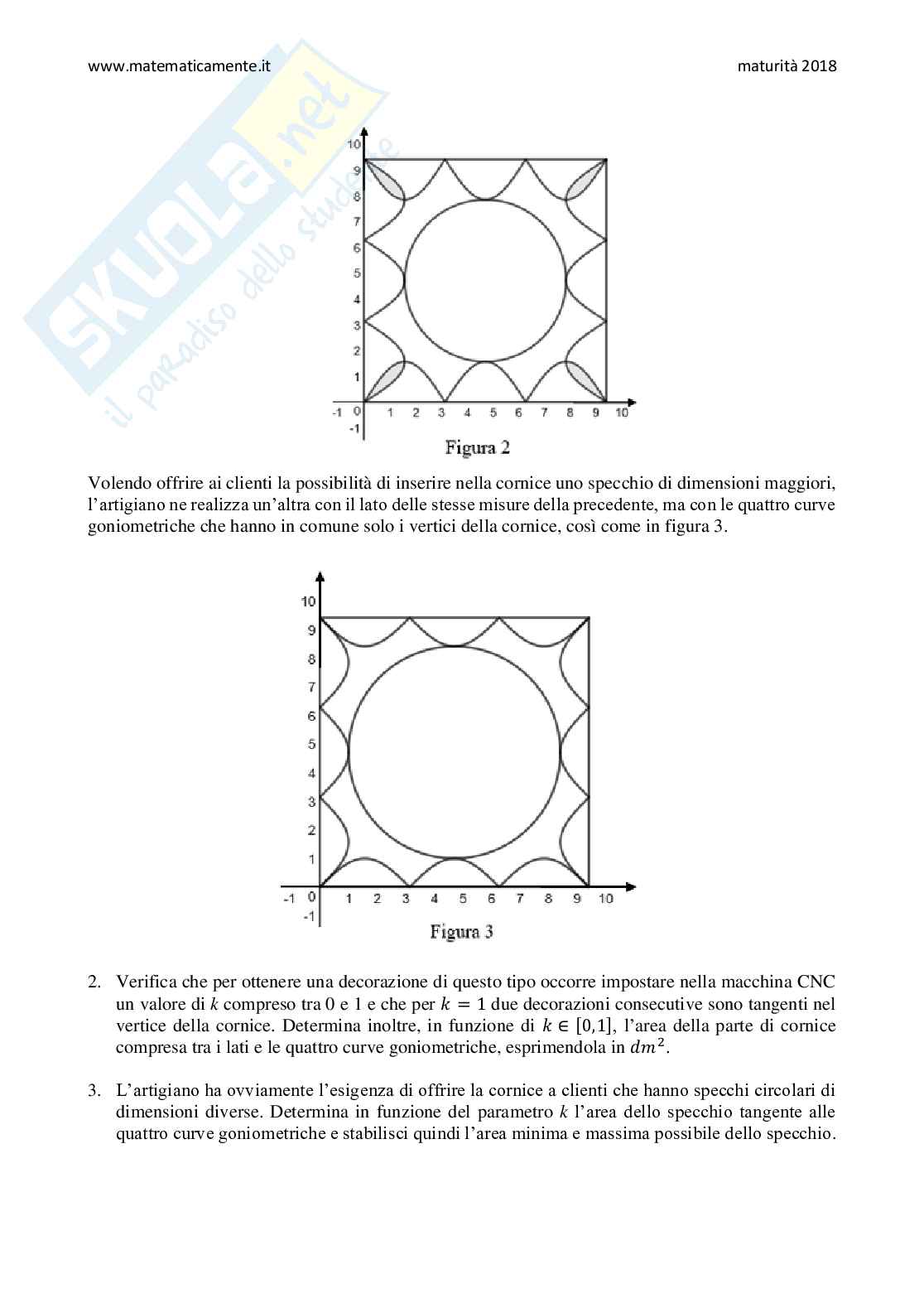 2018 Tema di matematica, sessione suppletiva (indirizzi: scientifico, scientifico opzione scienze applicate, scientifico a indirizzo sportivo) Pag. 2