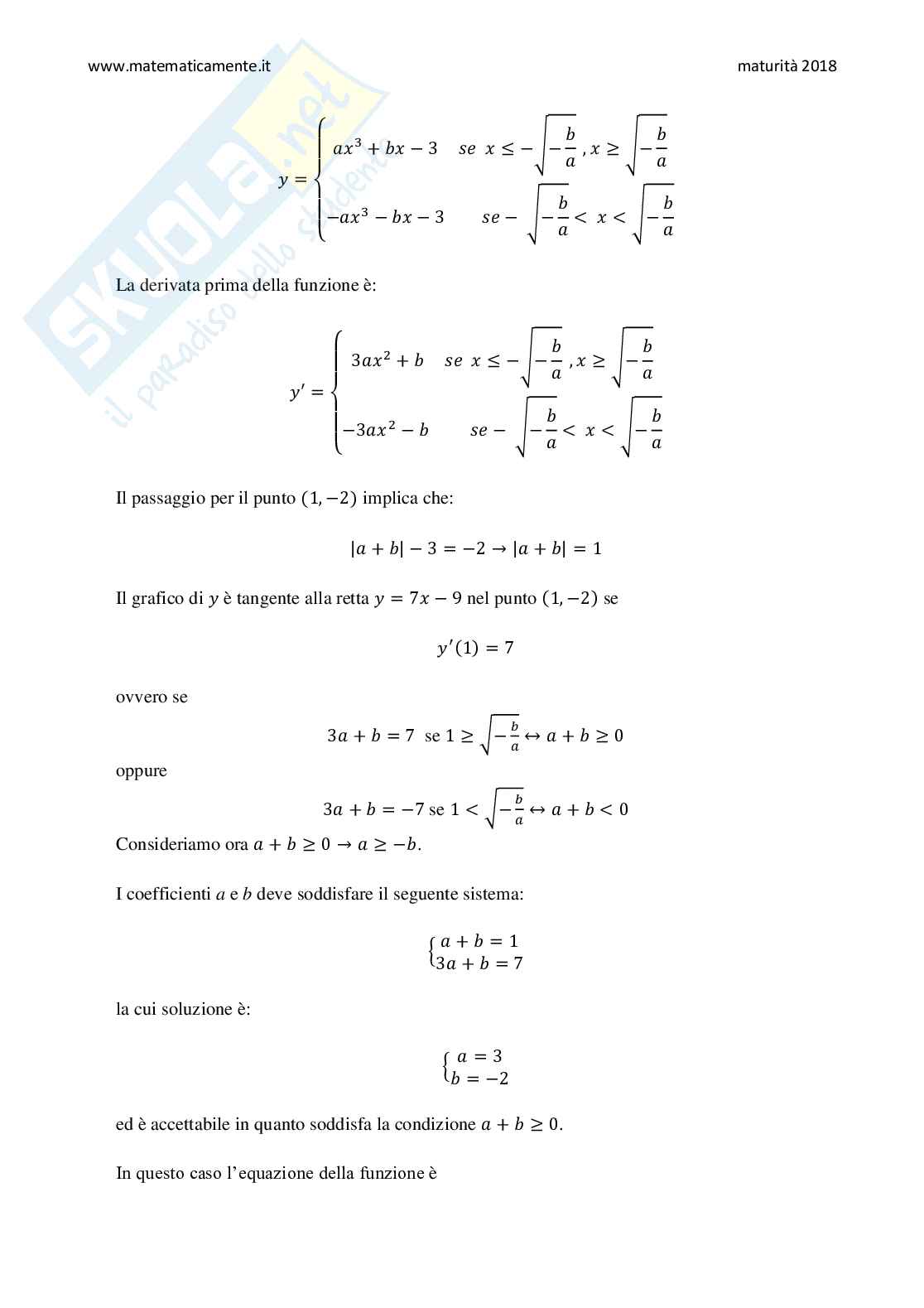 2018 Tema di matematica, sessione suppletiva (indirizzi: scientifico, scientifico opzione scienze applicate, scientifico a indirizzo sportivo) Pag. 21