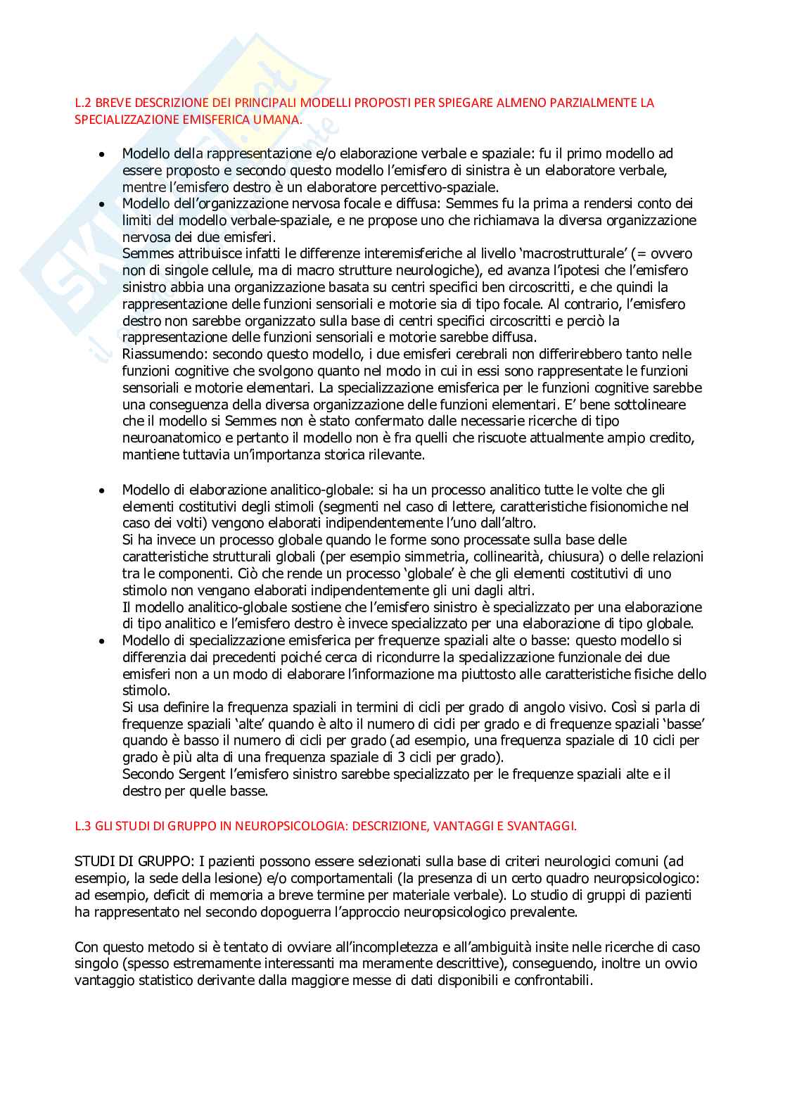 Paniere di neuropsicologia - risposte aperte Pag. 2