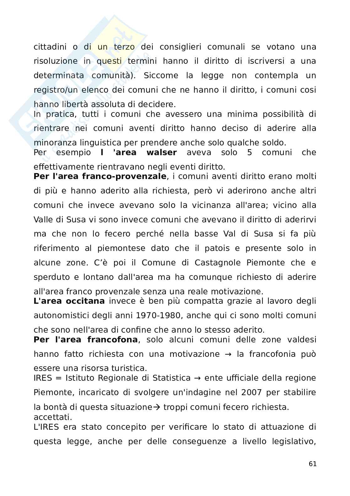 Linguistica italiana Pag. 61