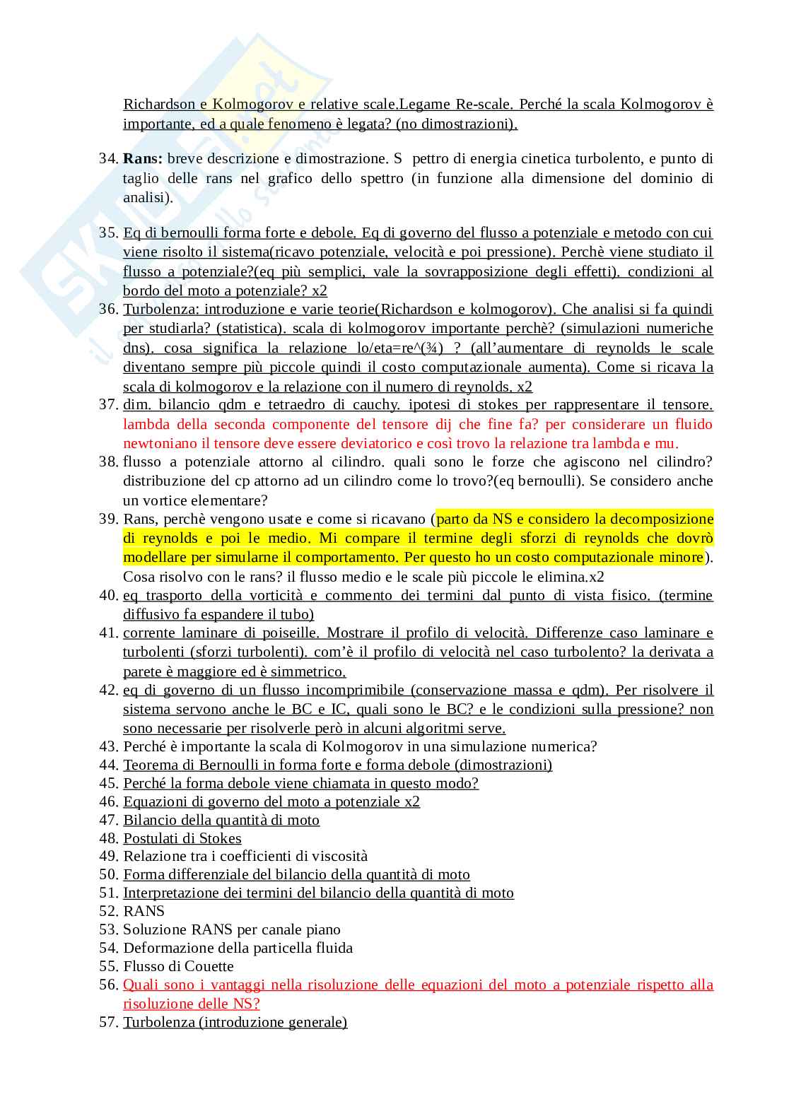 Domande orale Aerodinamica e gestione termica del veicolo Pag. 2