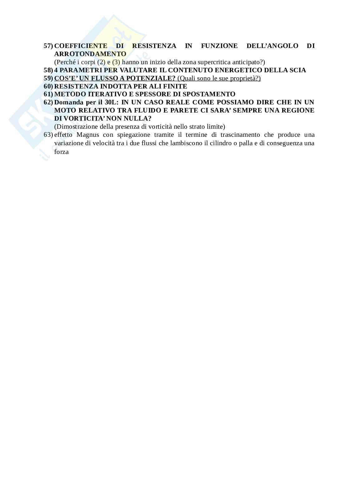 Domande orale Aerodinamica e gestione termica del veicolo Pag. 6