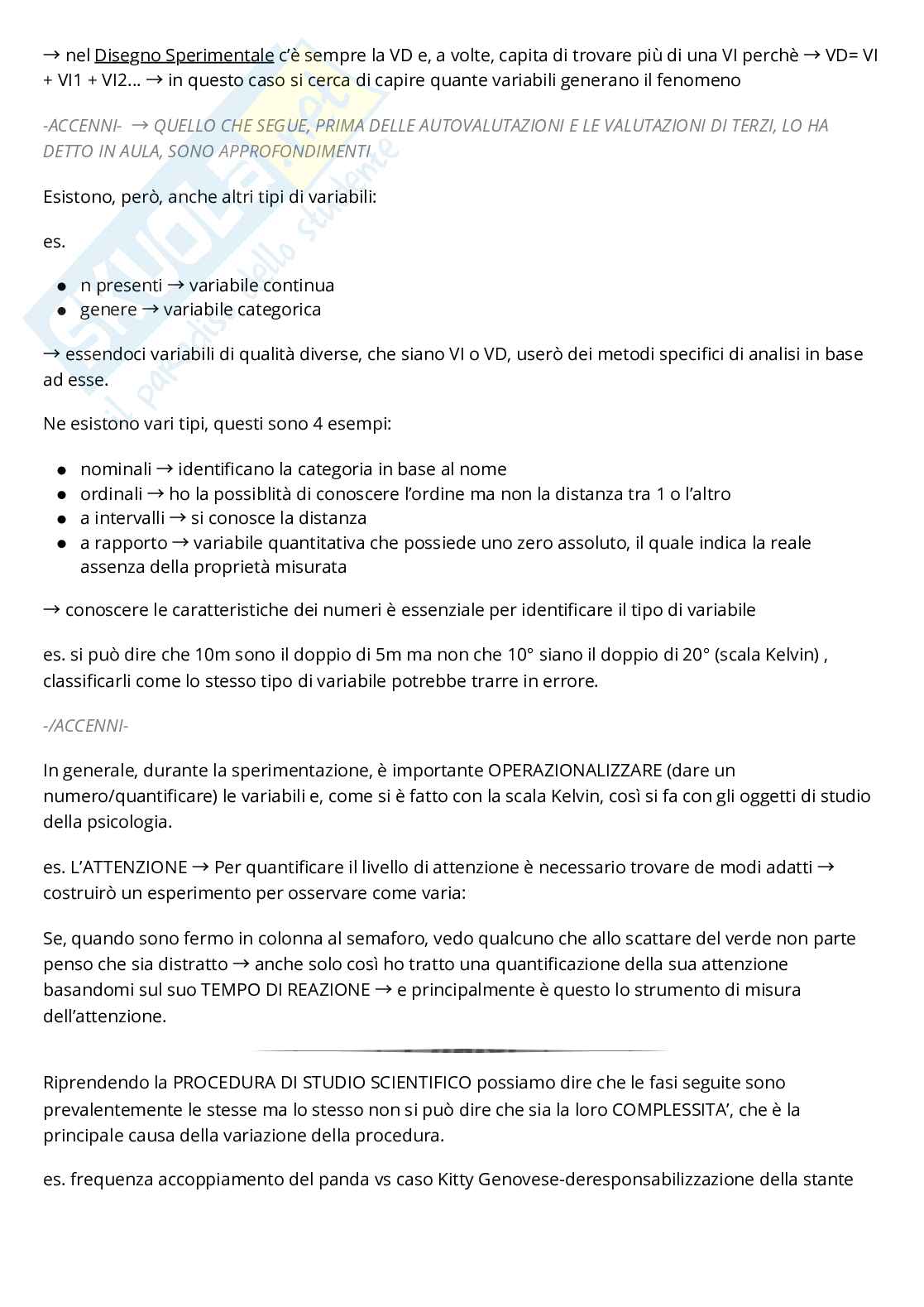 Riassunto esame Psicologia generale, Prof. Burro Roberto, libro consigliato Psicologia generale - Capire la mente osservando il comportamento, Holt, Bremner, Sutherland, Vliek, Passer, Smith Pag. 21