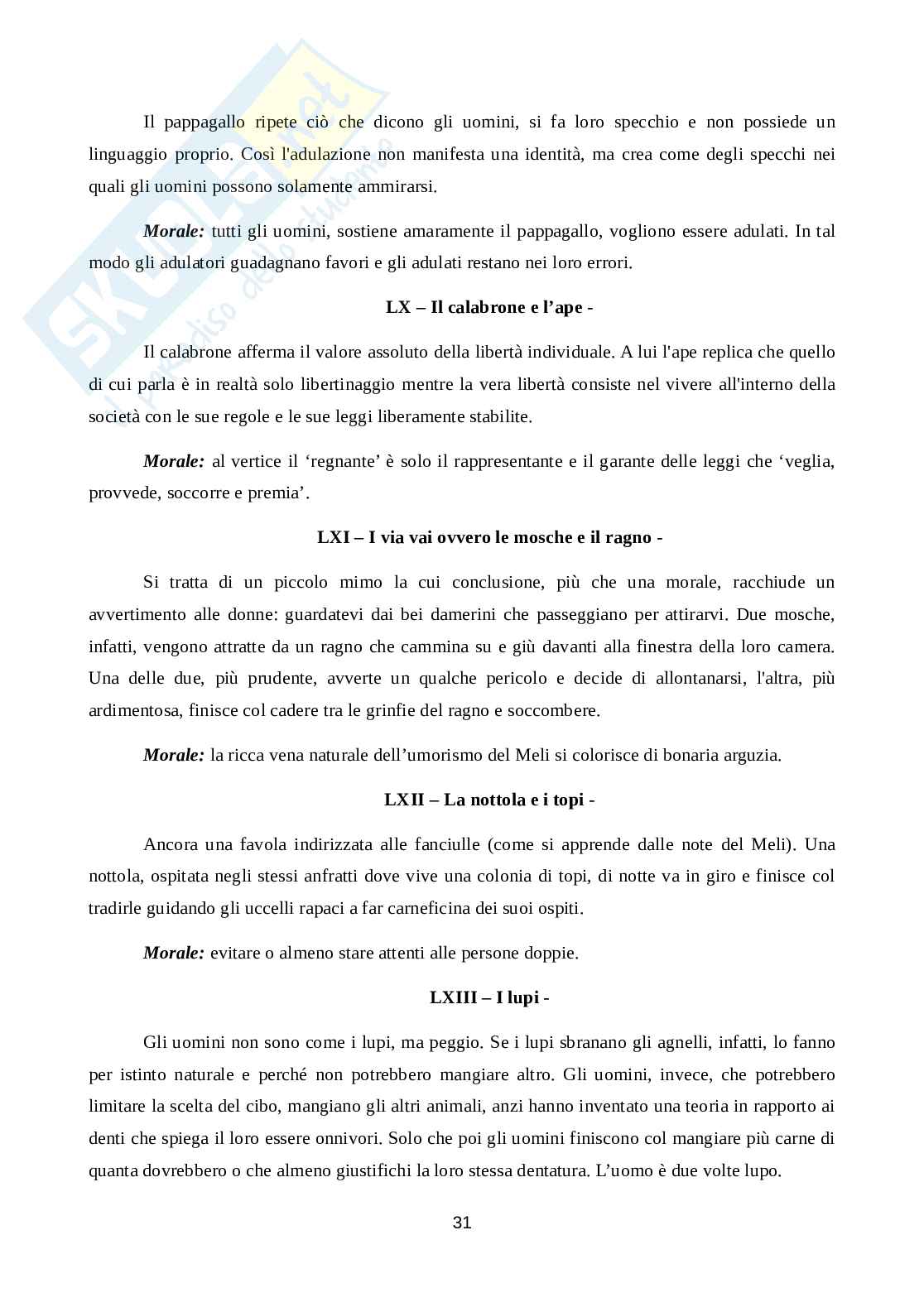 Favuli Morali di Giovanni Meli Pag. 31