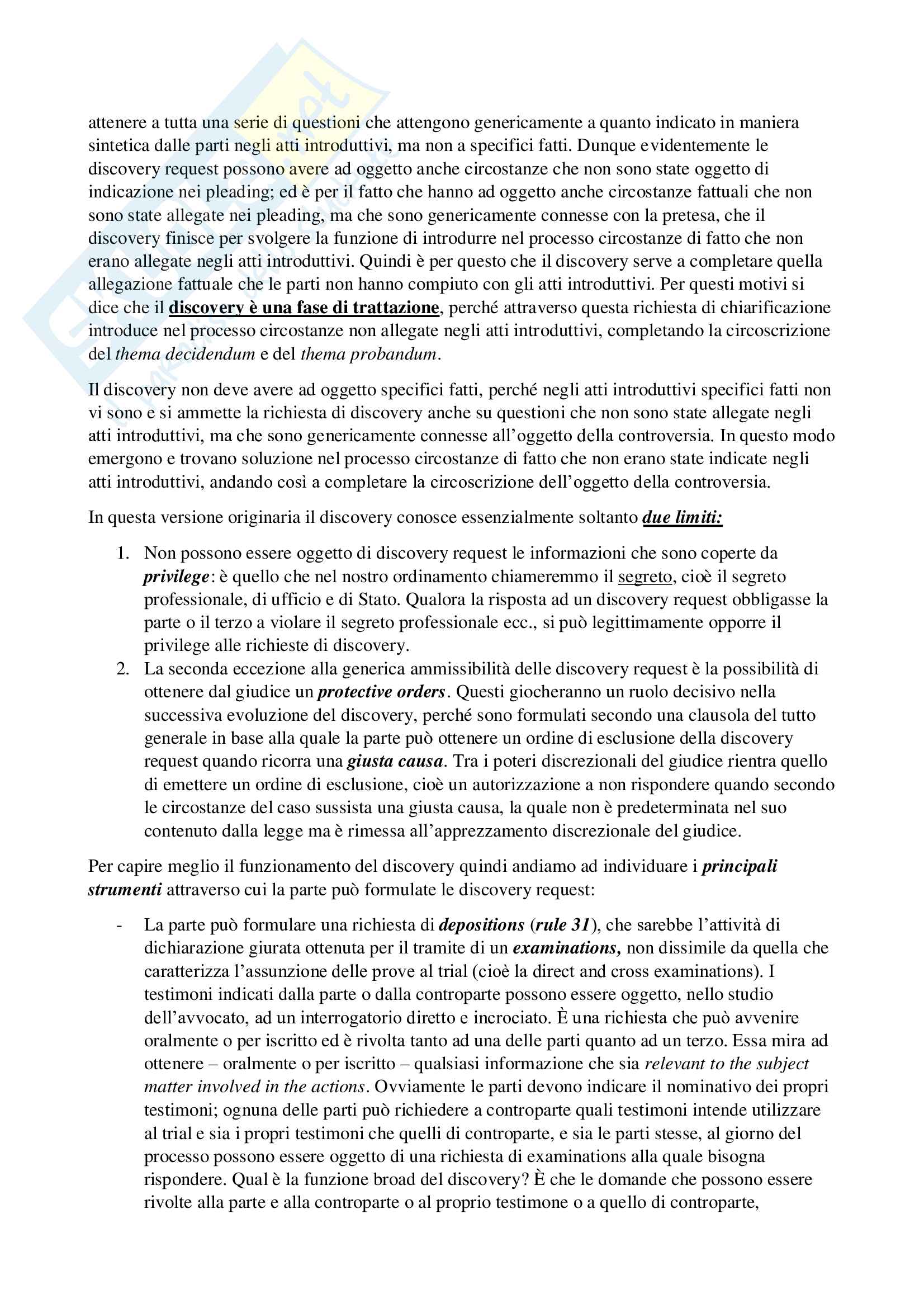Corso di diritto processuale civile II, diritto processuale civile Pag. 26