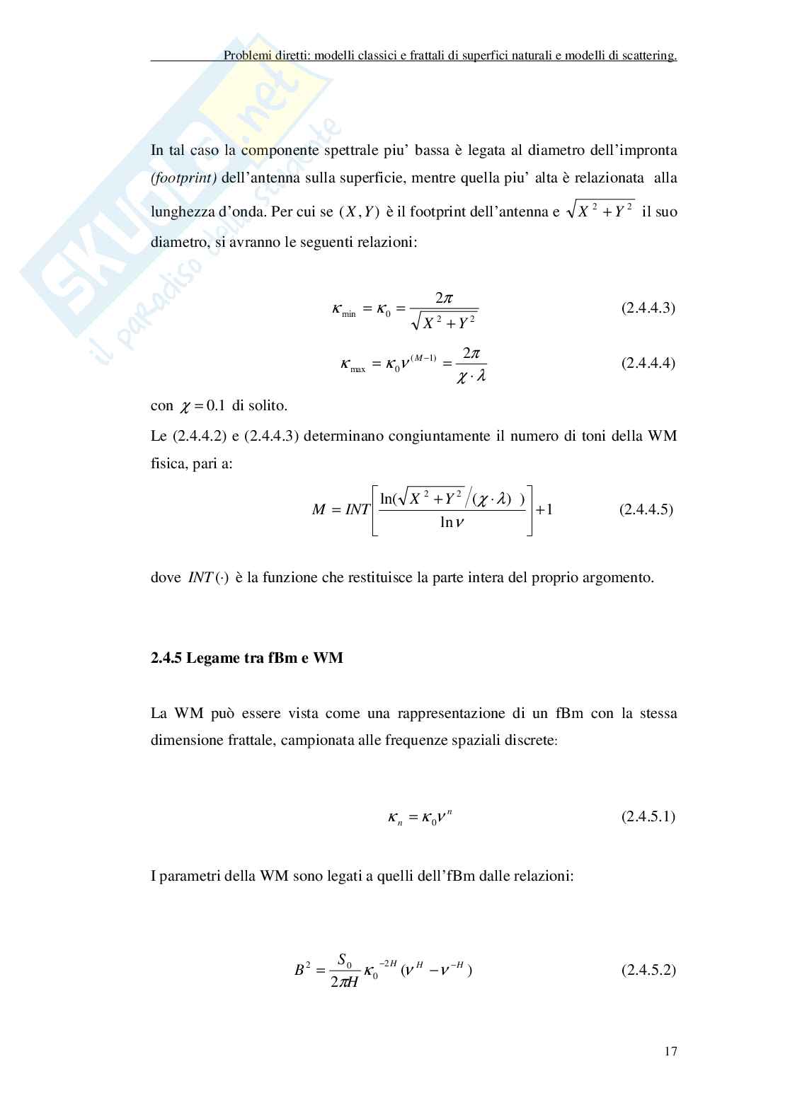 Inversione di parametri di superfici classiche e frattali da misure di campo diffuso Pag. 21