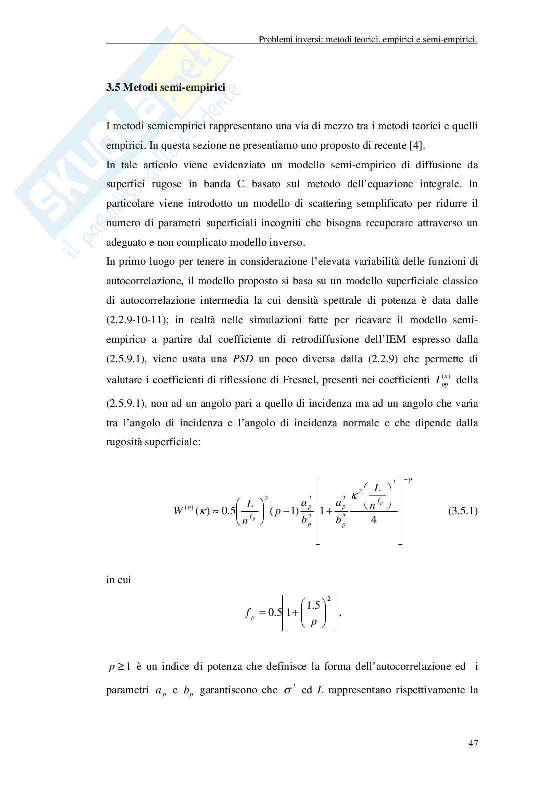 Inversione di parametri di superfici classiche e frattali da misure di campo diffuso Pag. 51