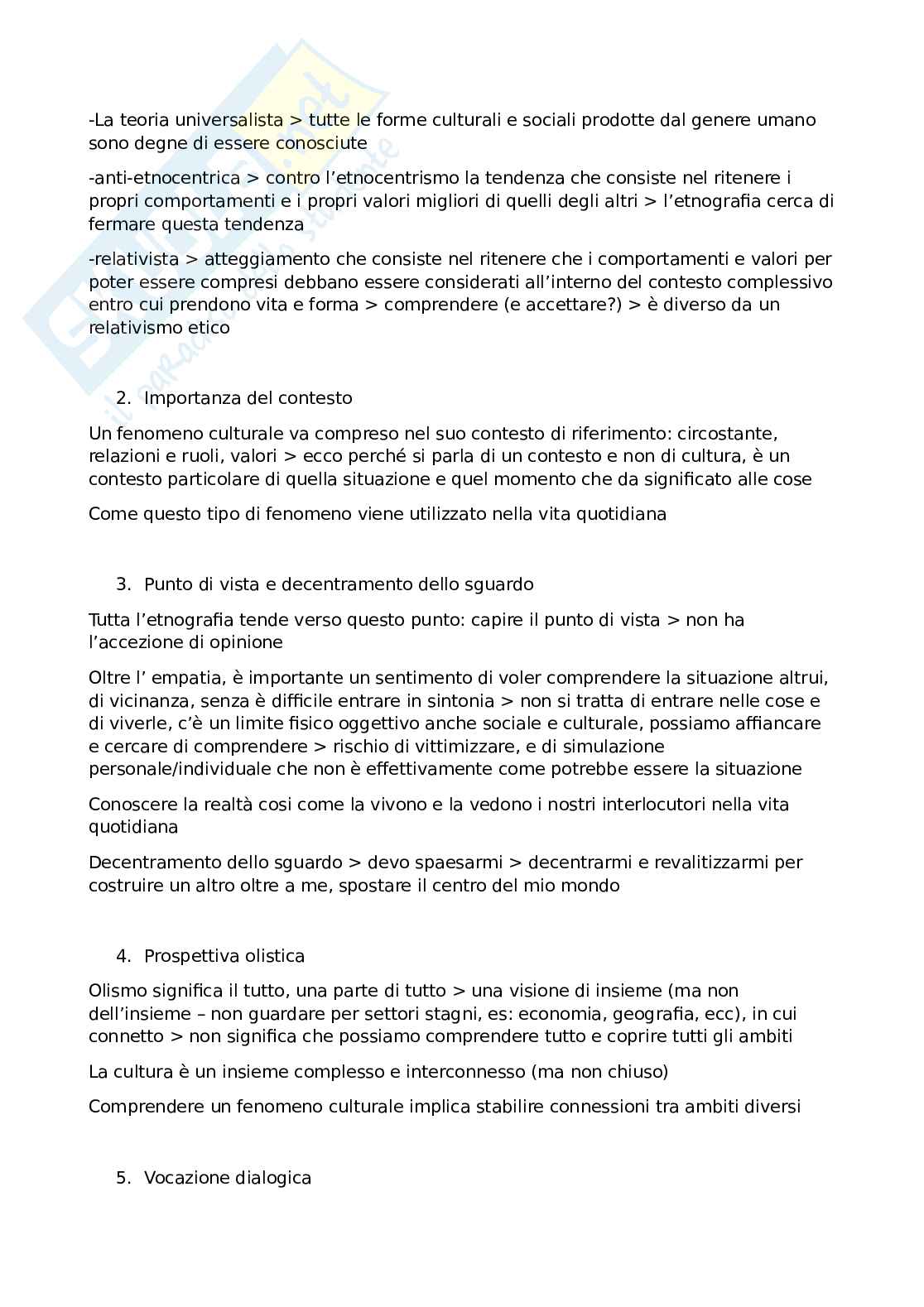 Appunti di Antropologia e etnografia dei processi migratori e dei contesti culturali, 2024/25 Pag. 2
