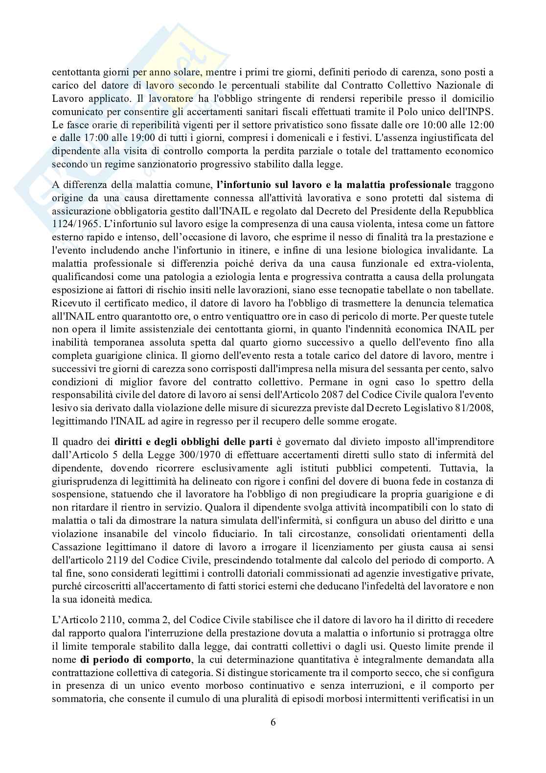 Svolgimento tracce prima prova scritta - Temi svolti diritto del lavoro e legislazione sociale per esame stato consulenti lavoro anni passati - sessione 2024 e 2025 Pag. 6