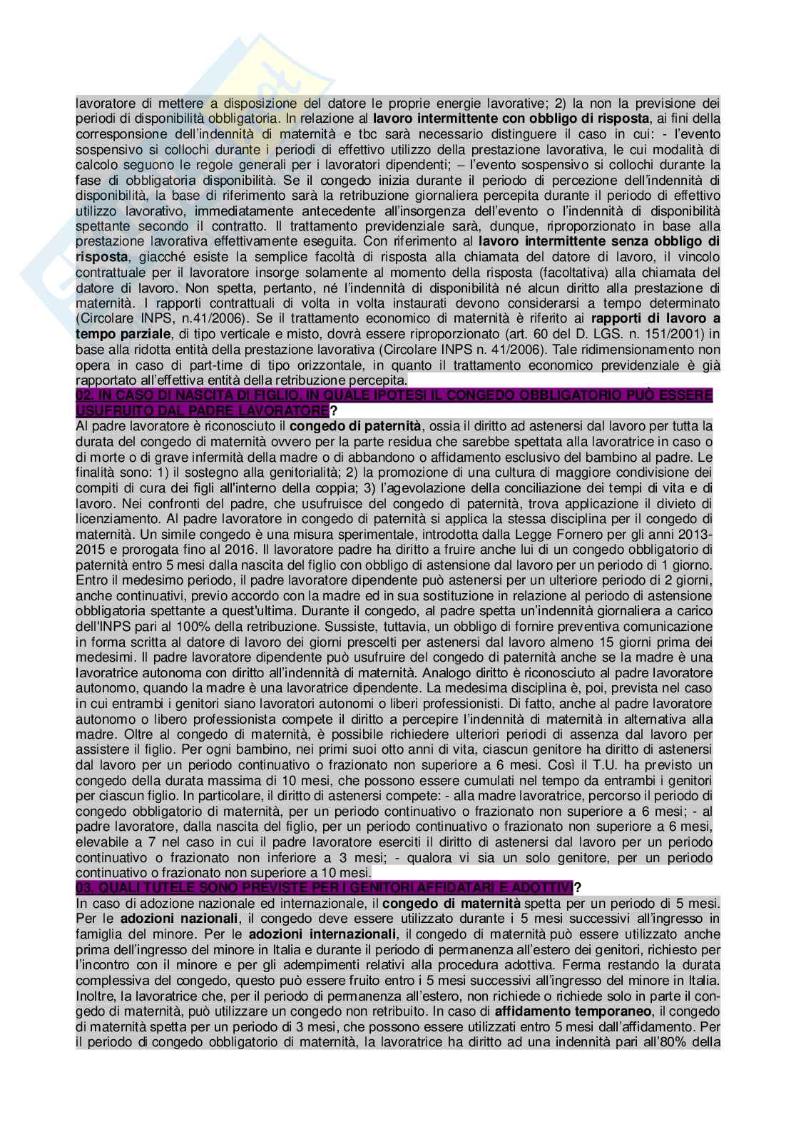 Paniere di Diritto del lavoro completo - Domande aperte e chiuse Pag. 46