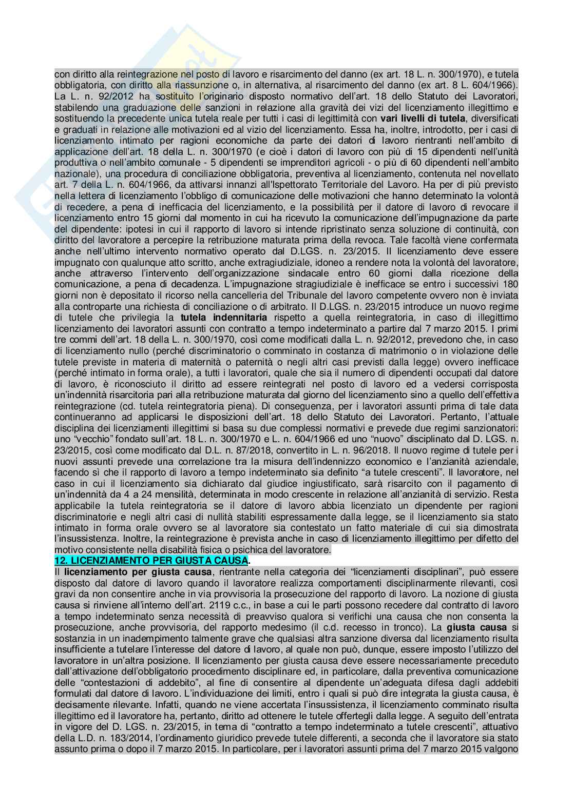 Paniere di Diritto del lavoro completo - Domande aperte e chiuse Pag. 61