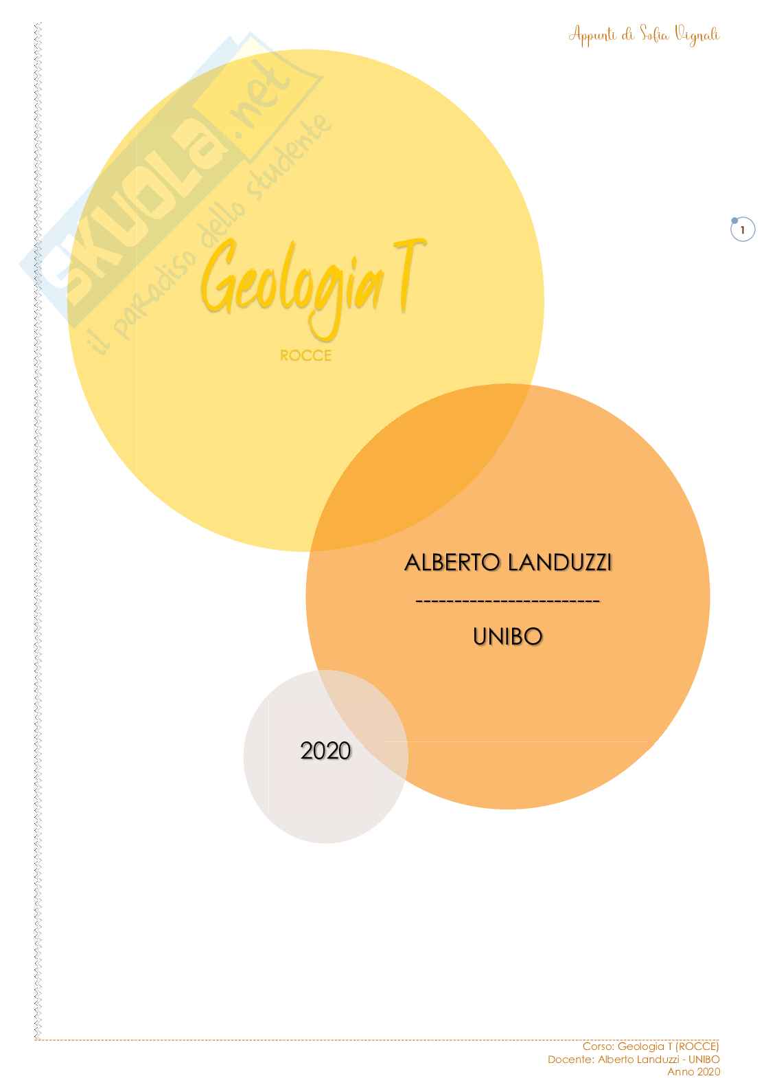 Geologia T - Rocce (Parte 1) Pag. 1