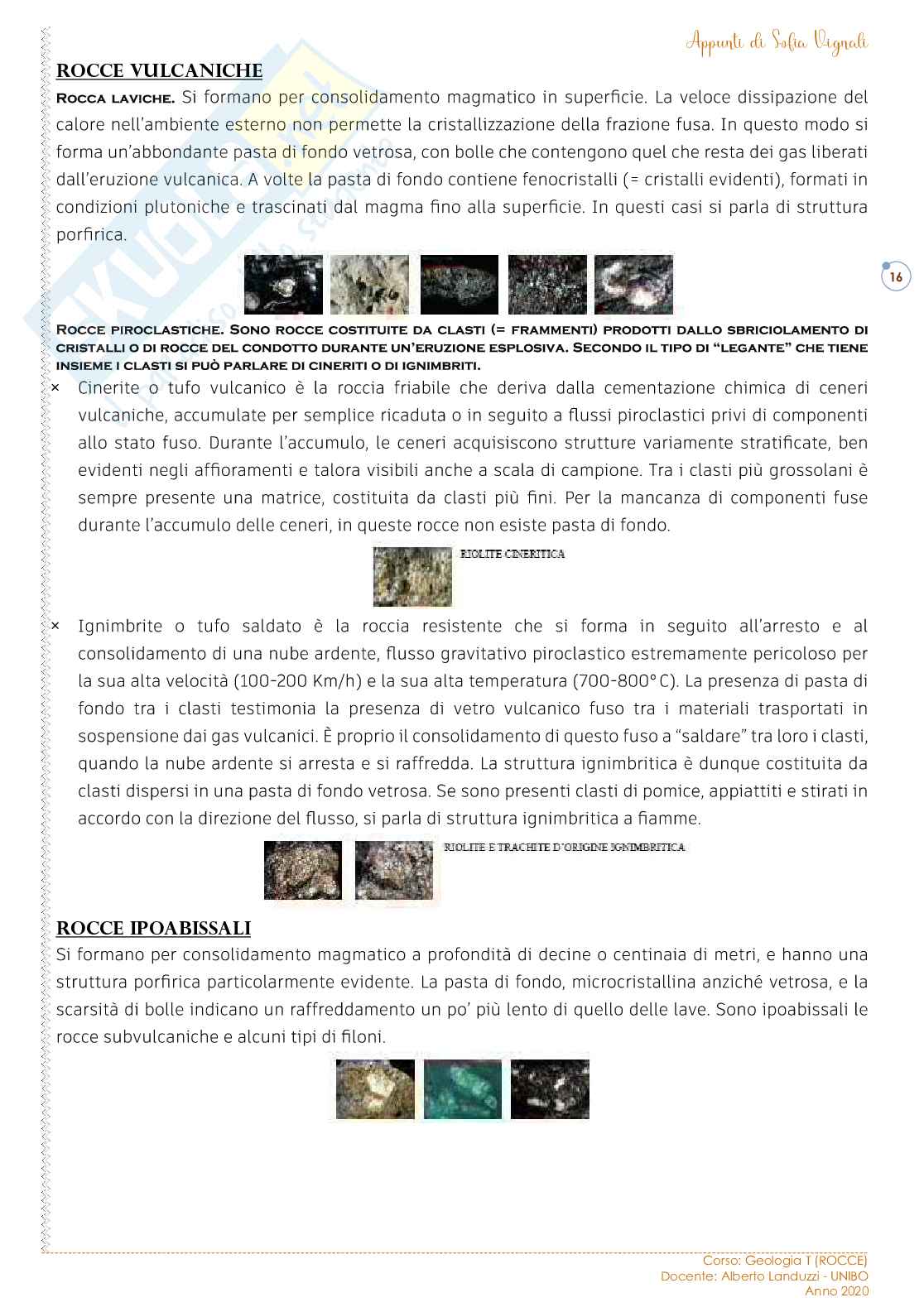 Geologia T - Rocce (Parte 1) Pag. 16