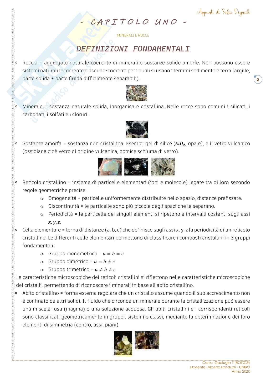 Geologia T - Rocce (Parte 1) Pag. 2