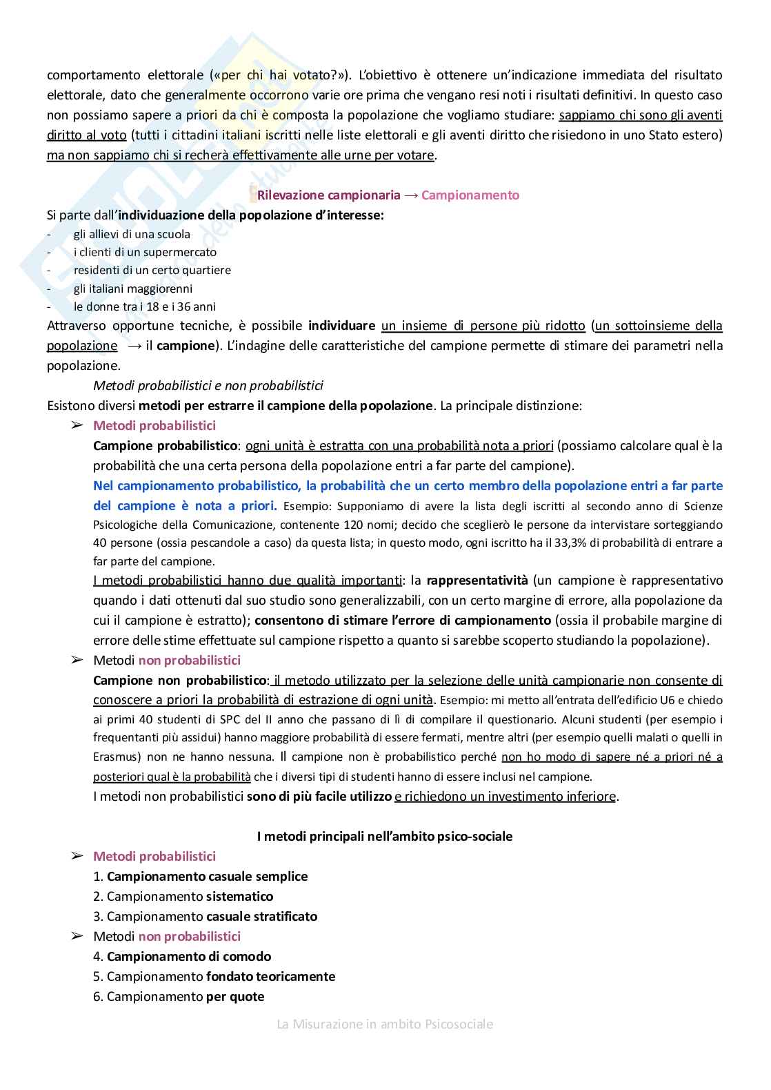 Misurazione in ambito psicosociale - Appunti completi Pag. 56