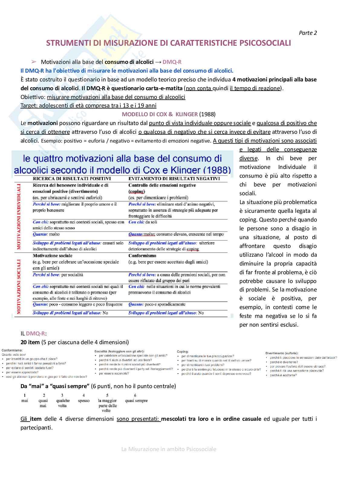 Misurazione in ambito psicosociale - Appunti completi Pag. 6