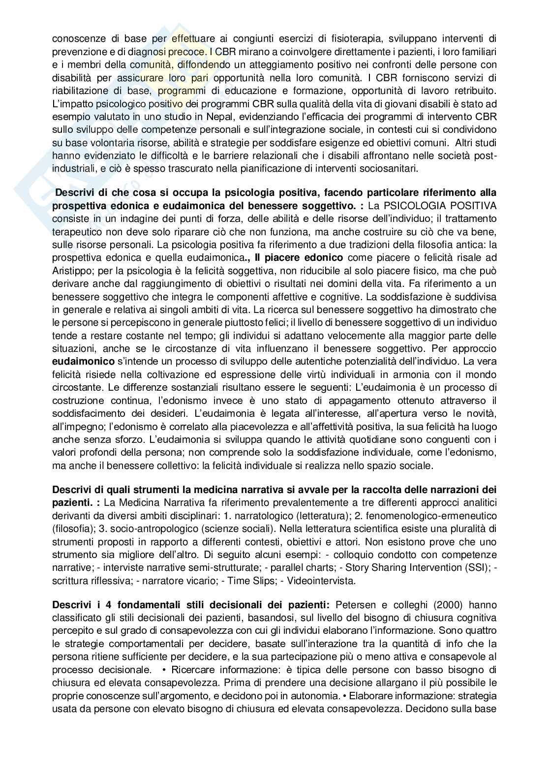 Paniere Psicologia della salute Pag. 21