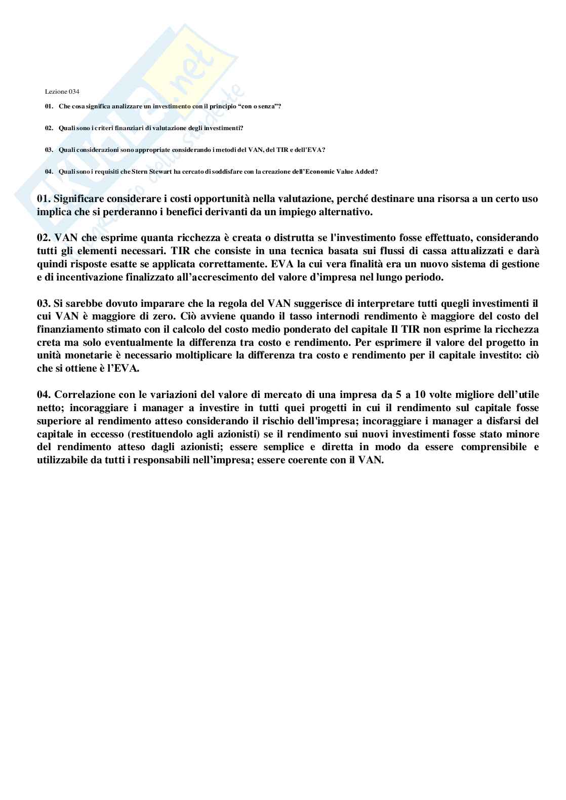 Analisi finanziaria  Pag. 61