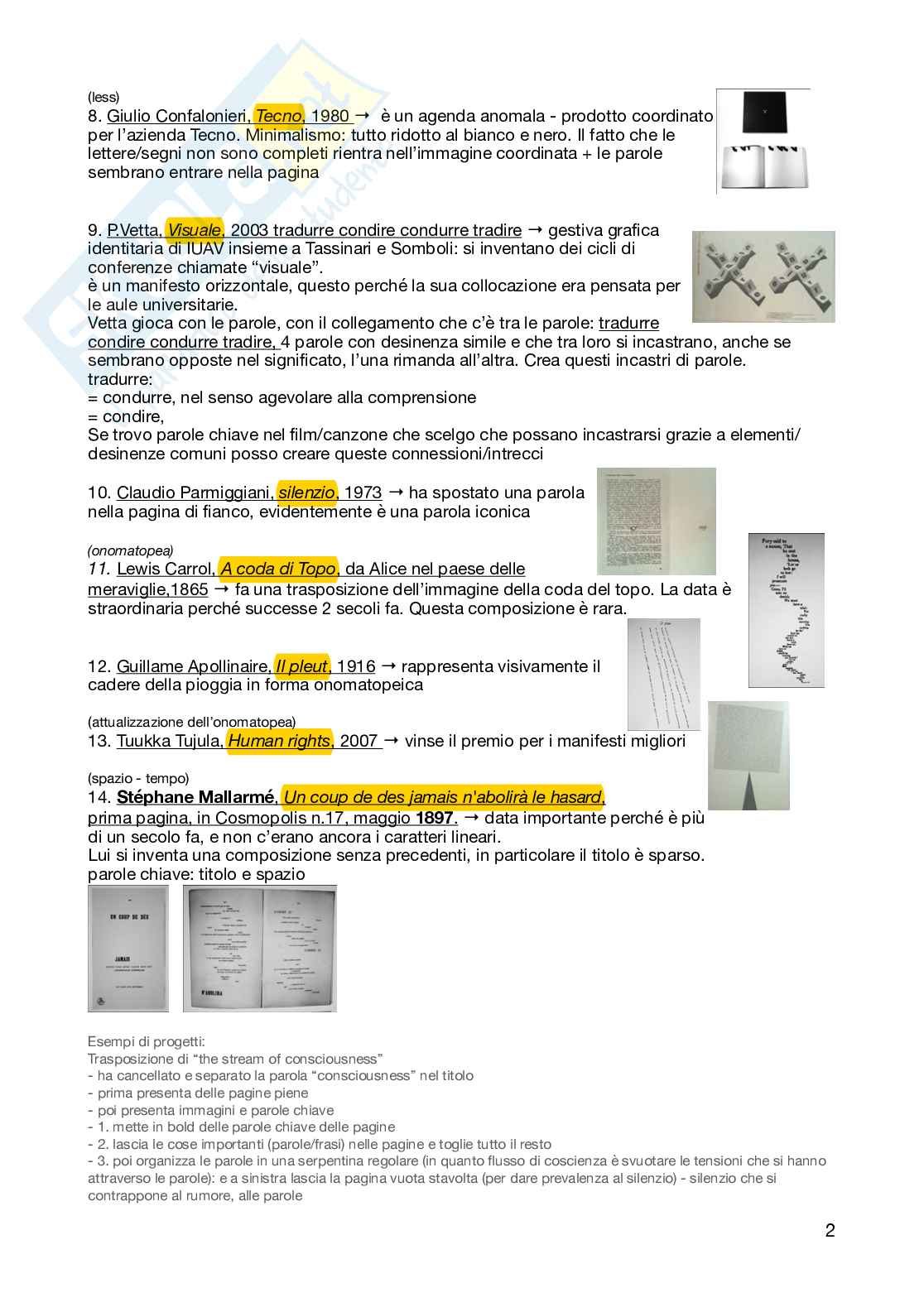 Appunti per l'esame di Grafica editoriale e metodologia progettuale Pag. 2