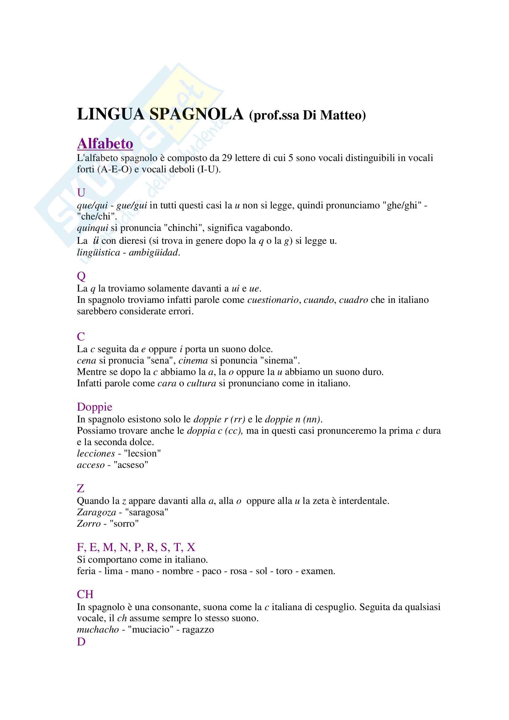 Lingua Spagnola L Alfabeto Spagnolo