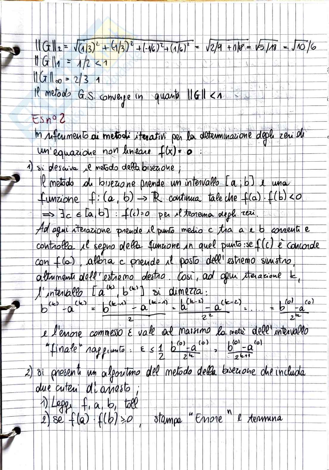 Esame Calcolo numerico 16 Settembre 2021 Pag. 6