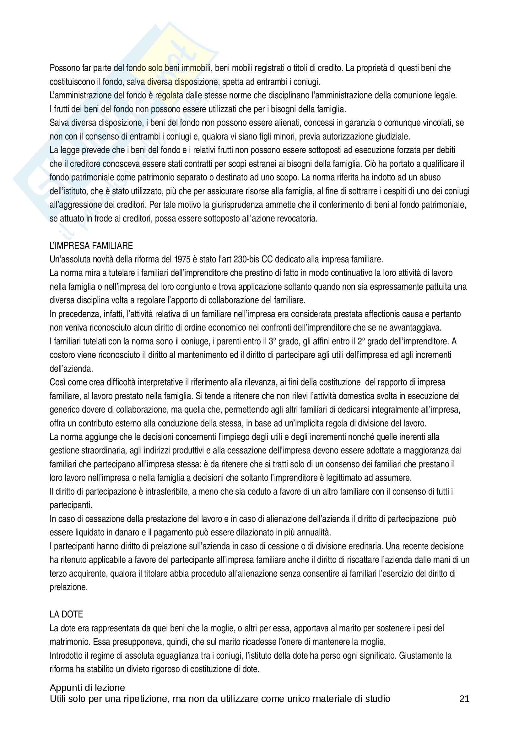 Lezioni, Diritto di famiglia Pag. 21
