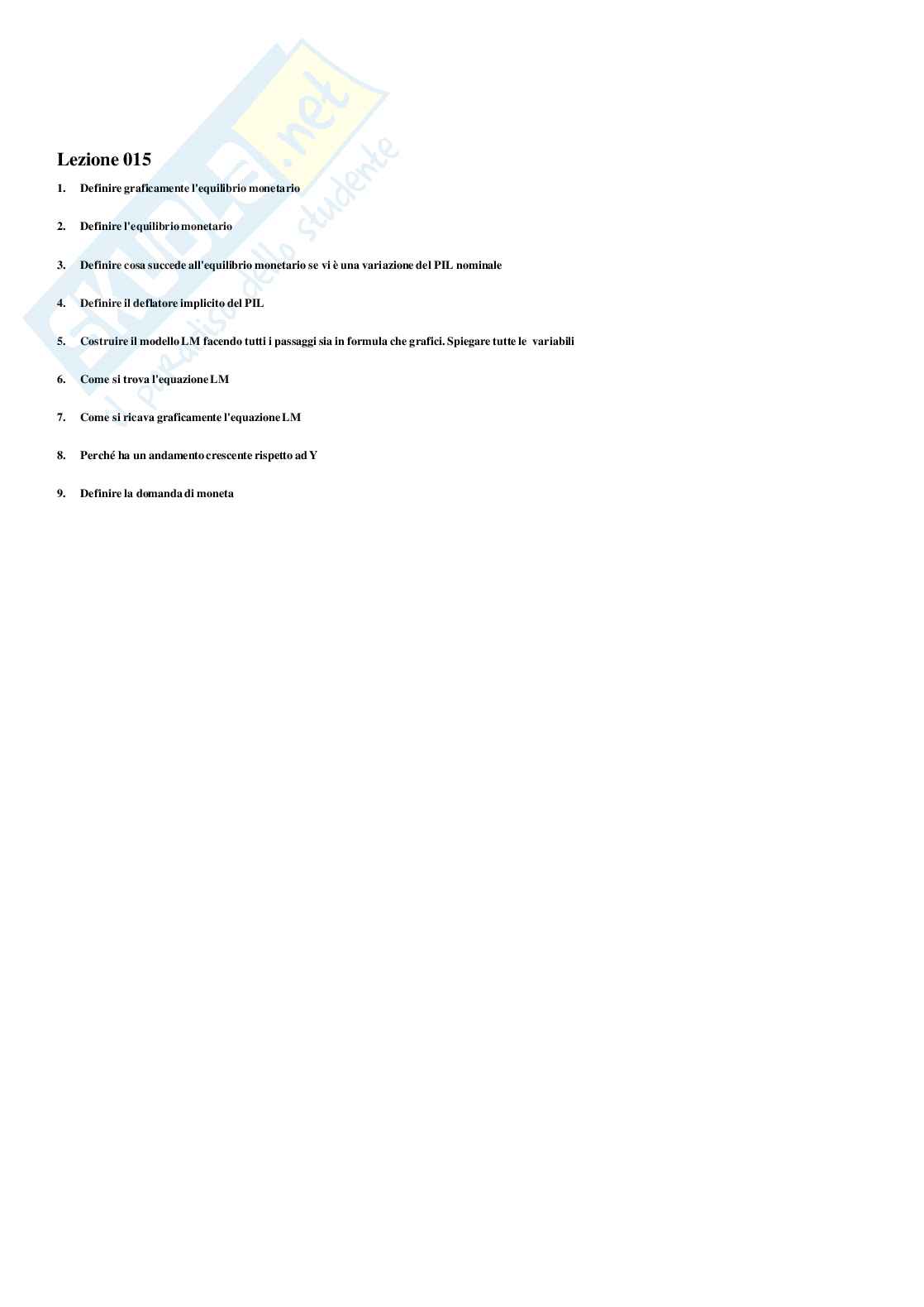 Paniere macroeconomia - risposte multiple Pag. 31